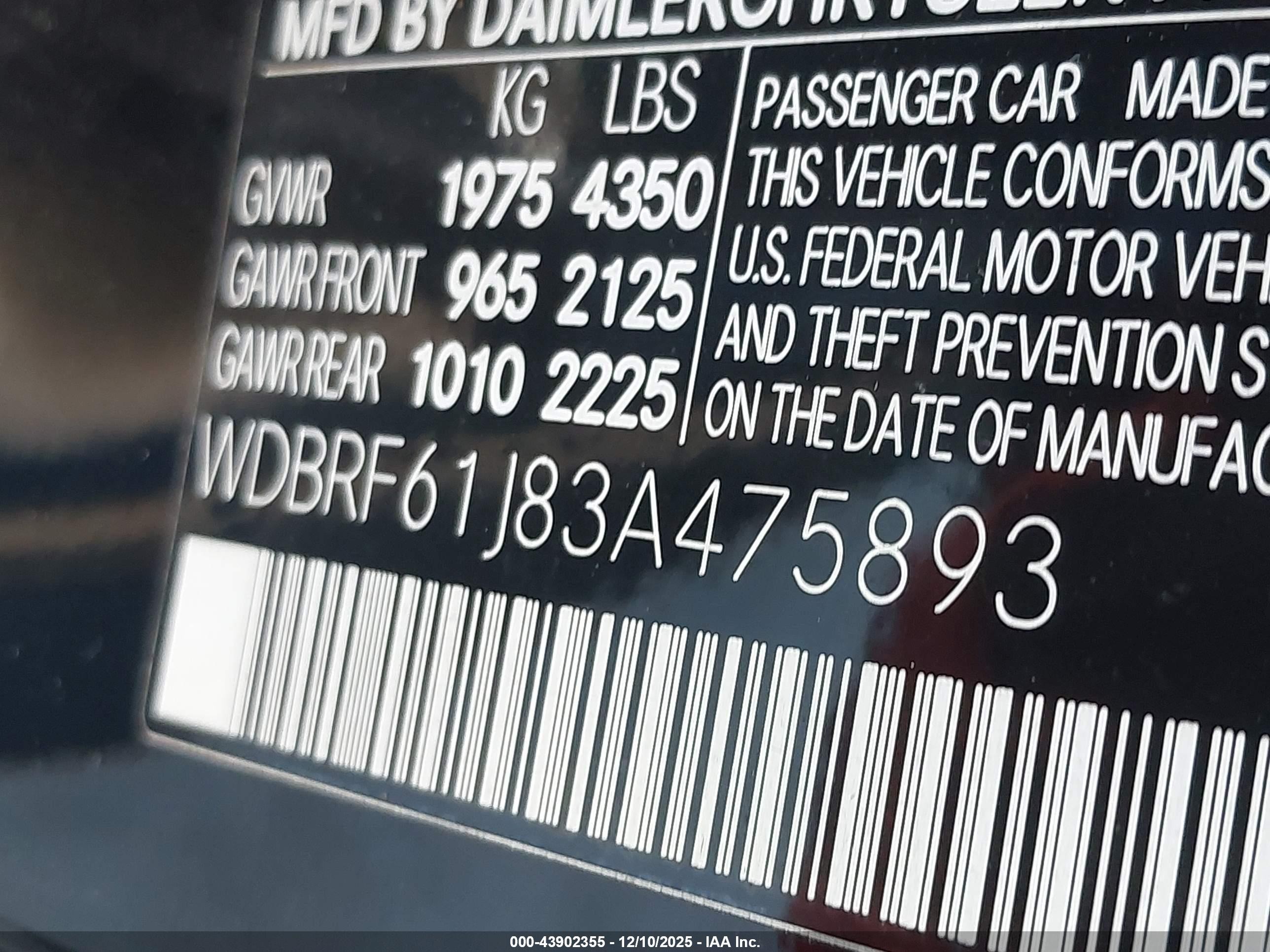 2003 Mercedes-benz C 240   Черный vin: WDBRF61J83A475893