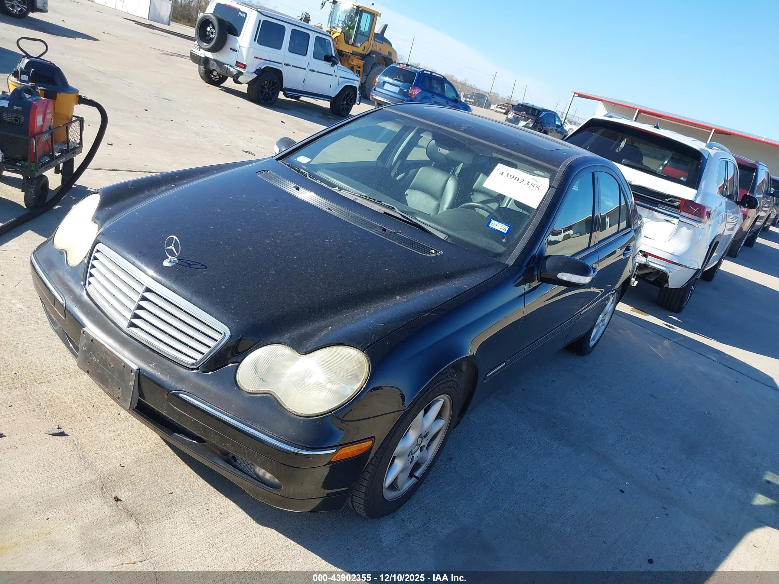 2003 Mercedes-benz C 240   Черный vin: WDBRF61J83A475893