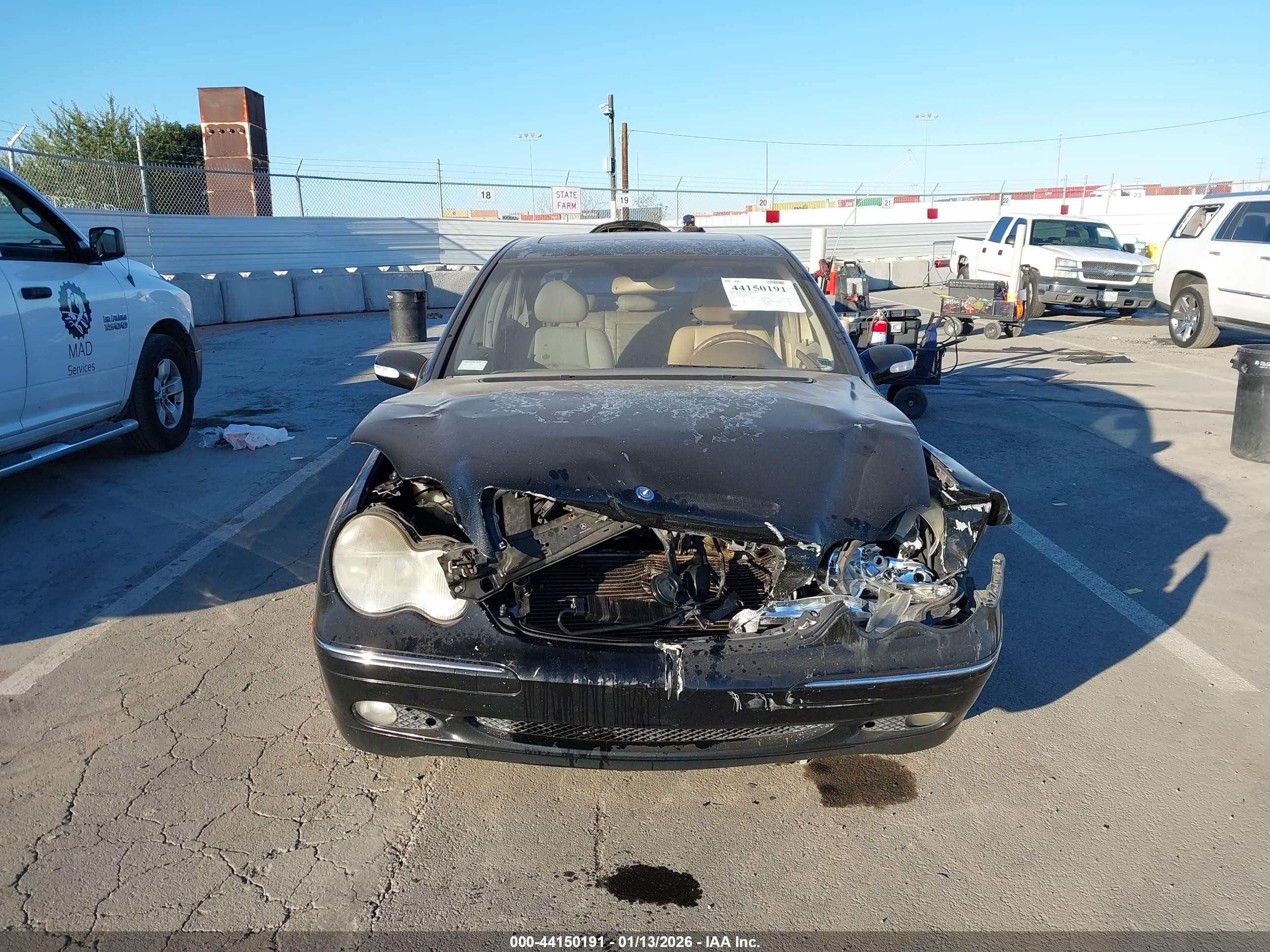 2004 Mercedes-benz C 240   Black vin: WDBRF61J84E016664