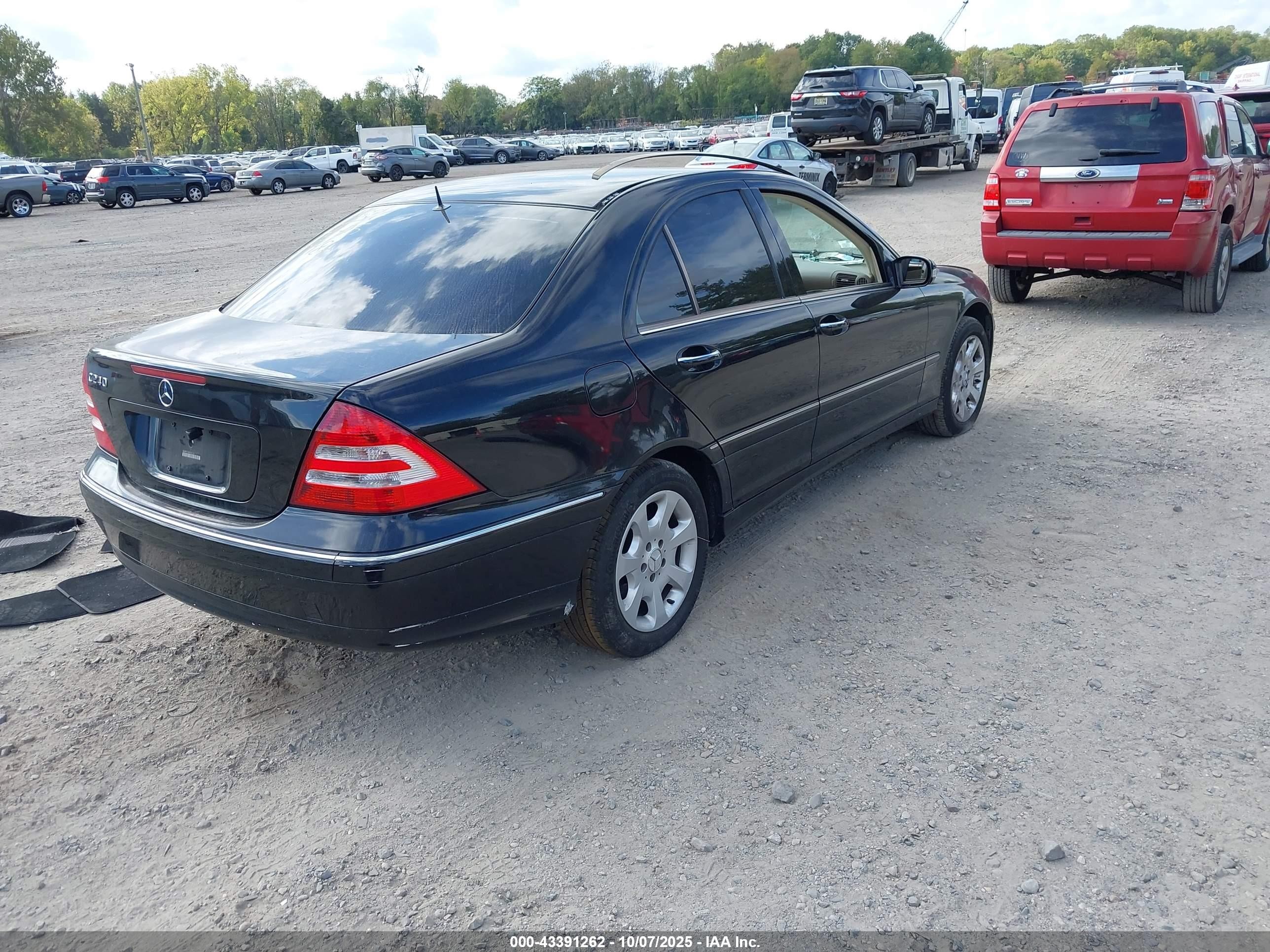 2005 Mercedes-benz C 240 Luxury Black vin: WDBRF61J85A787120