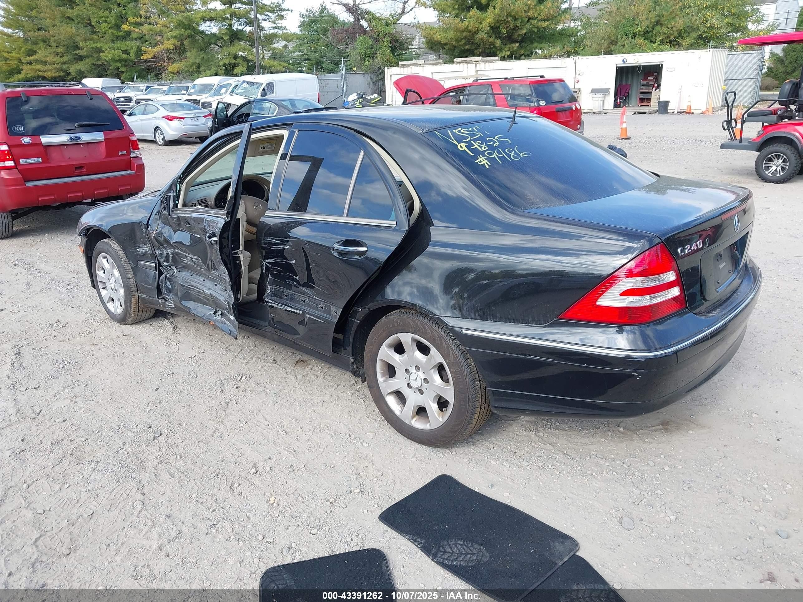 2005 Mercedes-benz C 240 Luxury Black vin: WDBRF61J85A787120