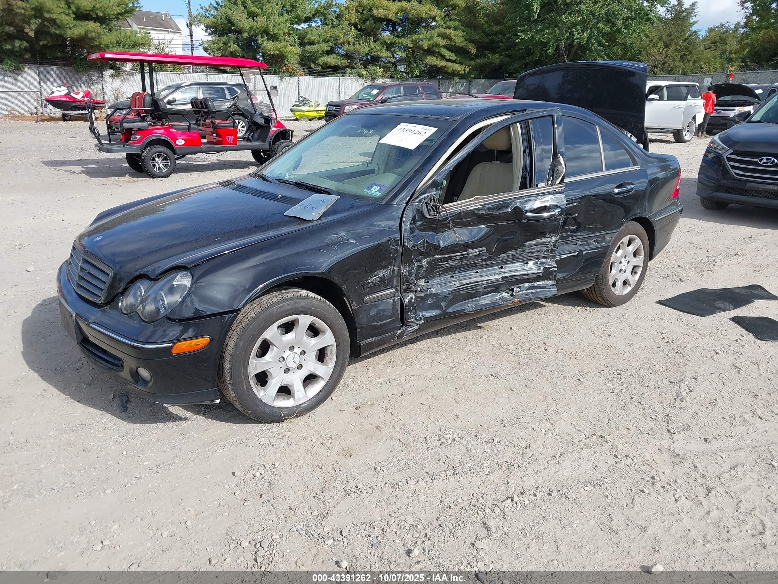 2005 Mercedes-benz C 240 Luxury Black vin: WDBRF61J85A787120