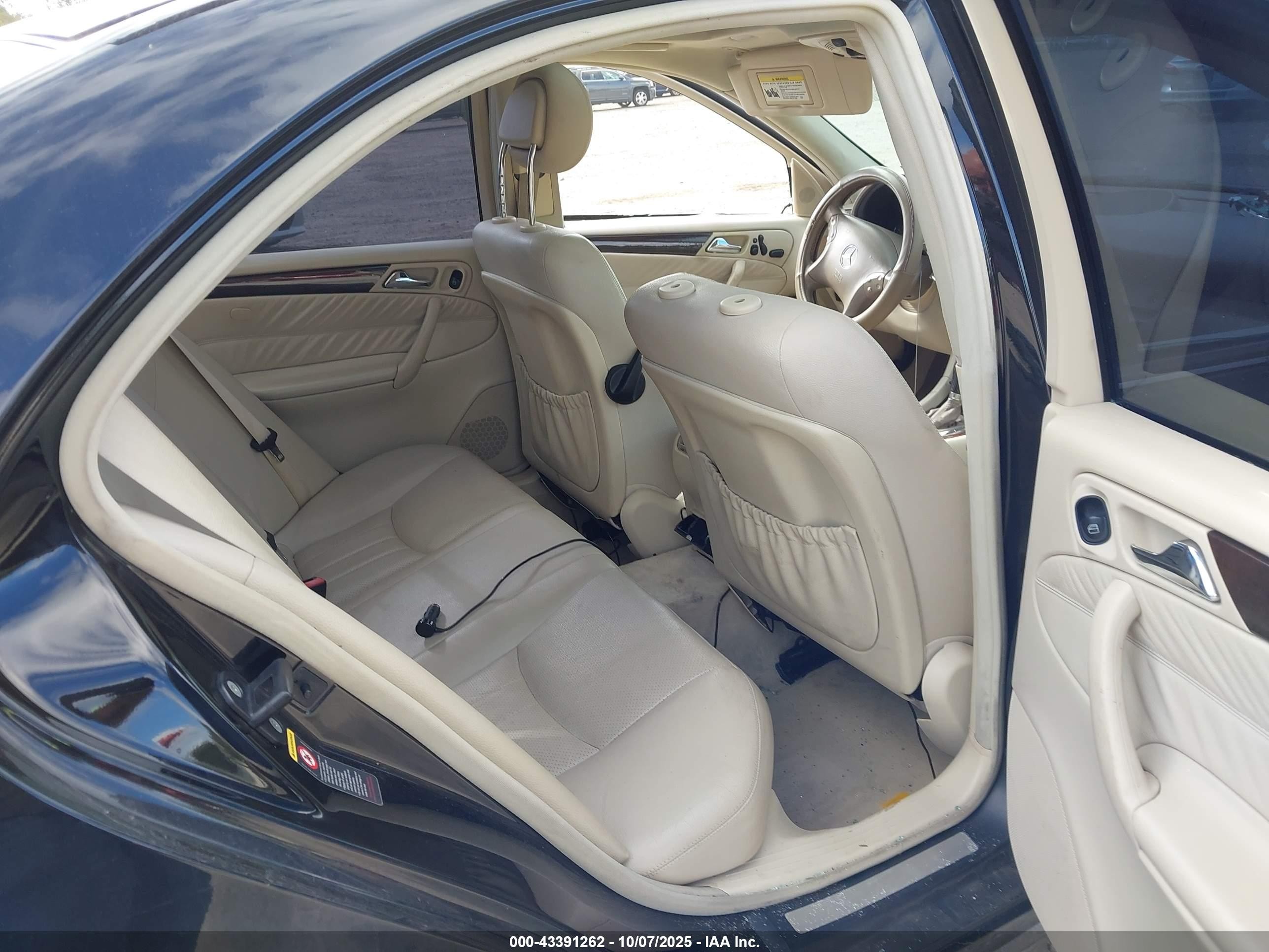 2005 Mercedes-benz C 240 Luxury Black vin: WDBRF61J85A787120