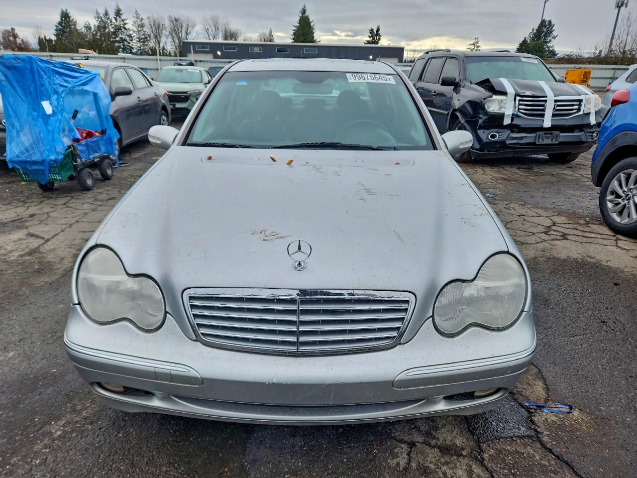 2002 Mercedes-benz C 240 Silver vin: WDBRF61J92F186782
