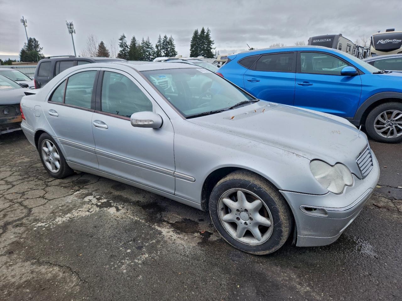 2002 Mercedes-benz C 240 Silver vin: WDBRF61J92F186782