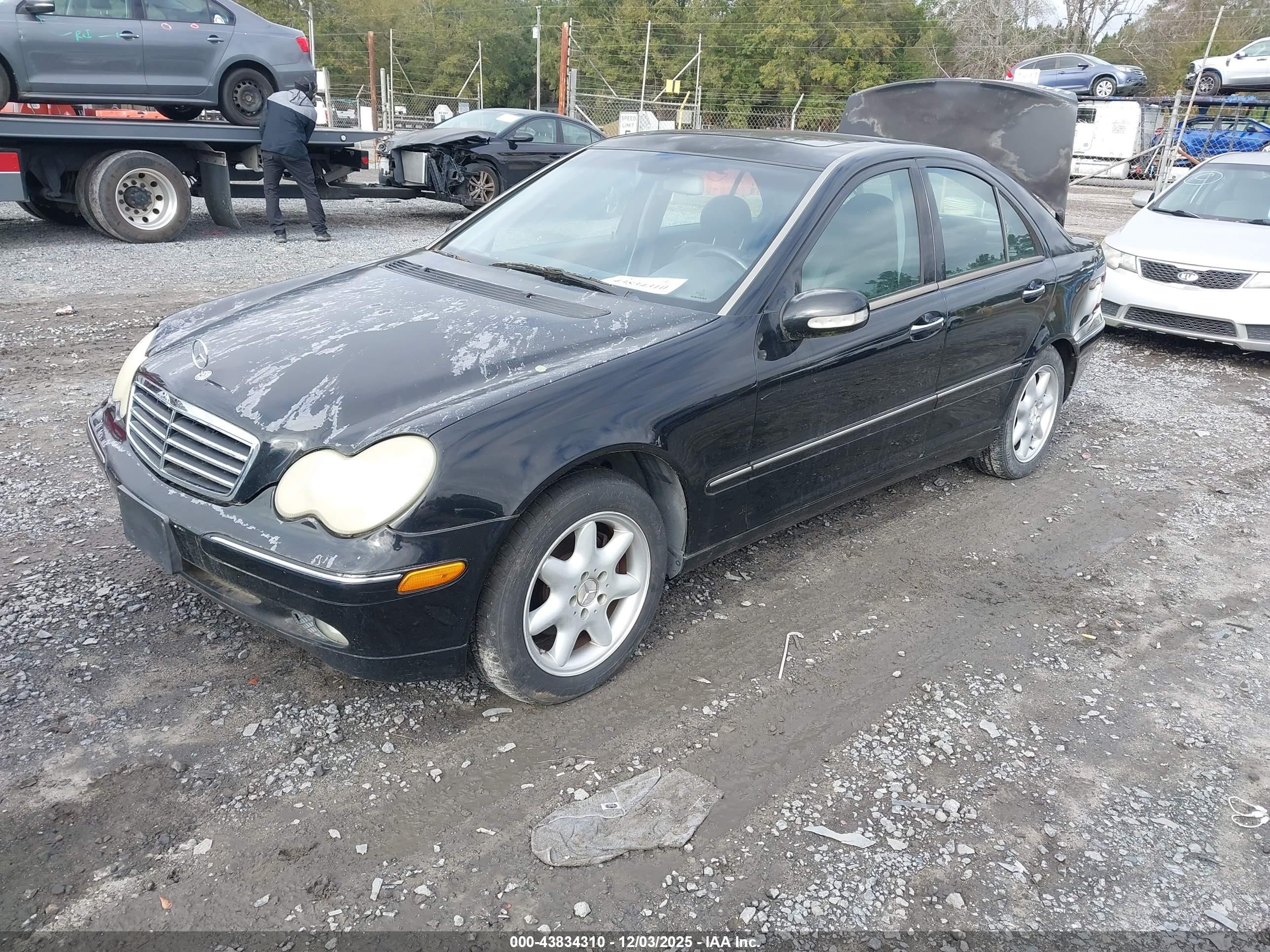 2002 Mercedes-benz C 240   Черный vin: WDBRF61J92F206108