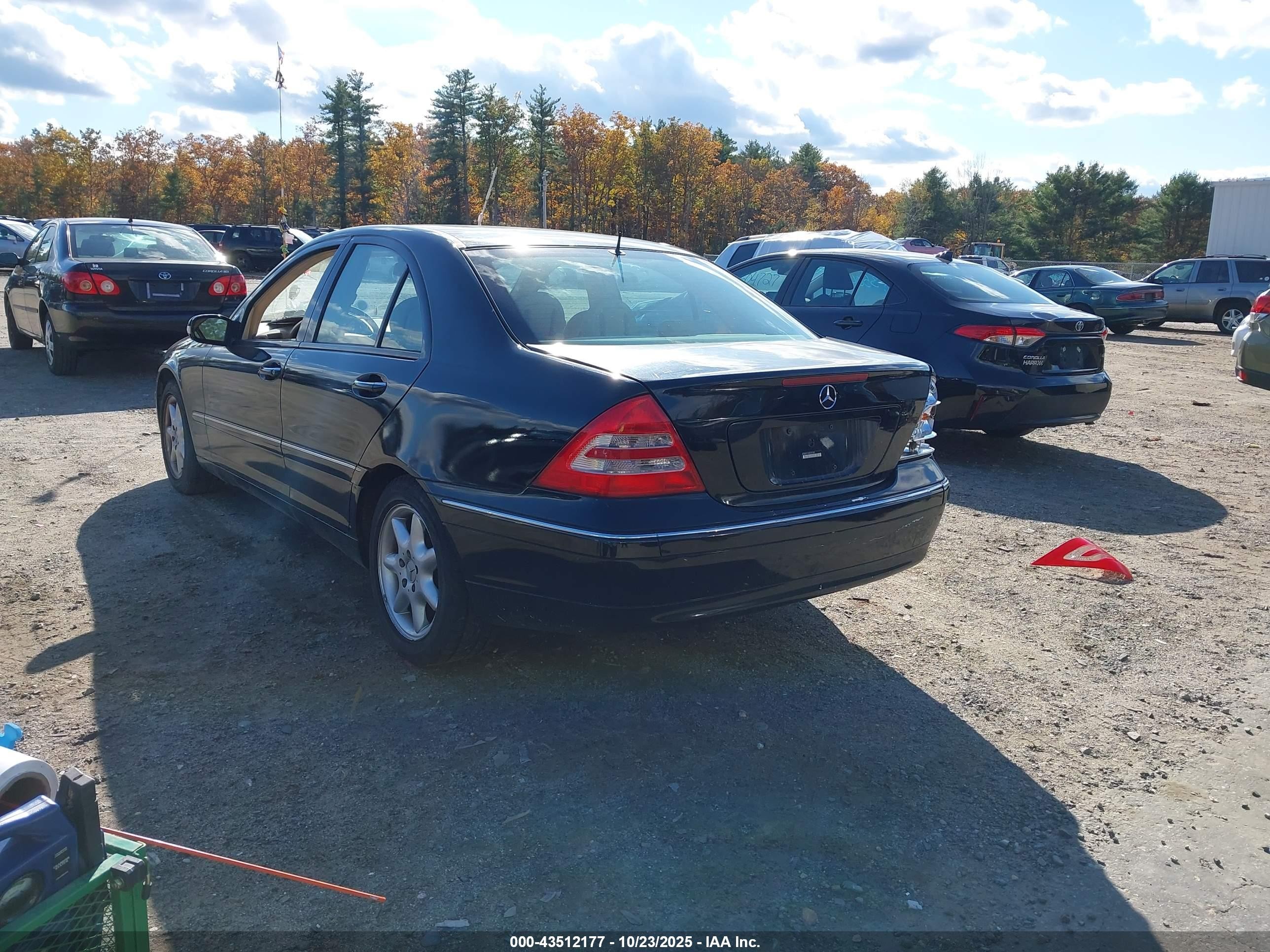 2003 Mercedes-benz C 240   Black vin: WDBRF61J93F304380