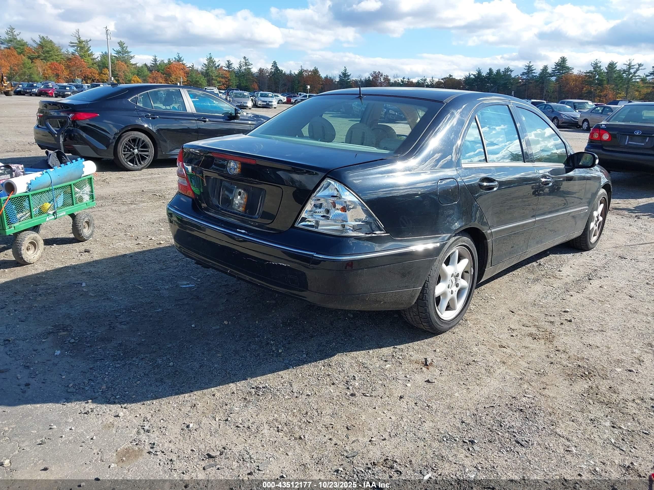 2003 Mercedes-benz C 240   Black vin: WDBRF61J93F304380
