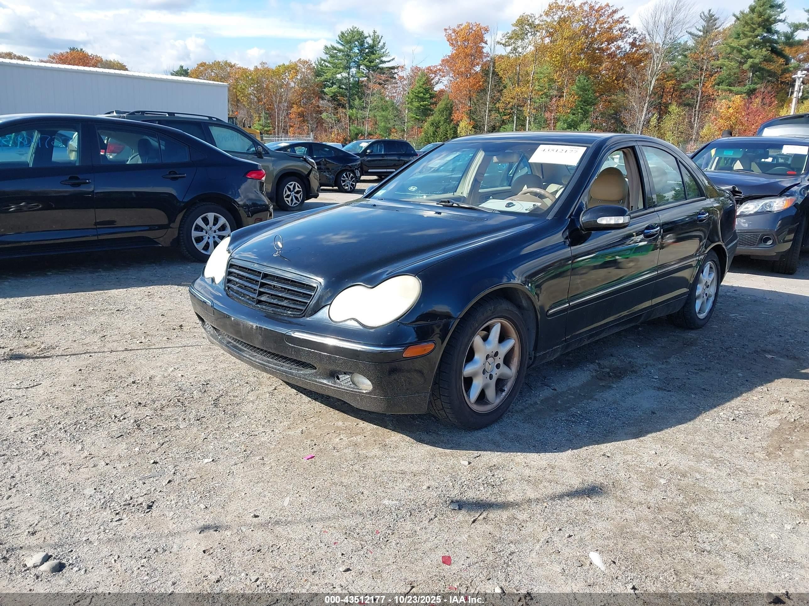 2003 Mercedes-benz C 240   Black vin: WDBRF61J93F304380