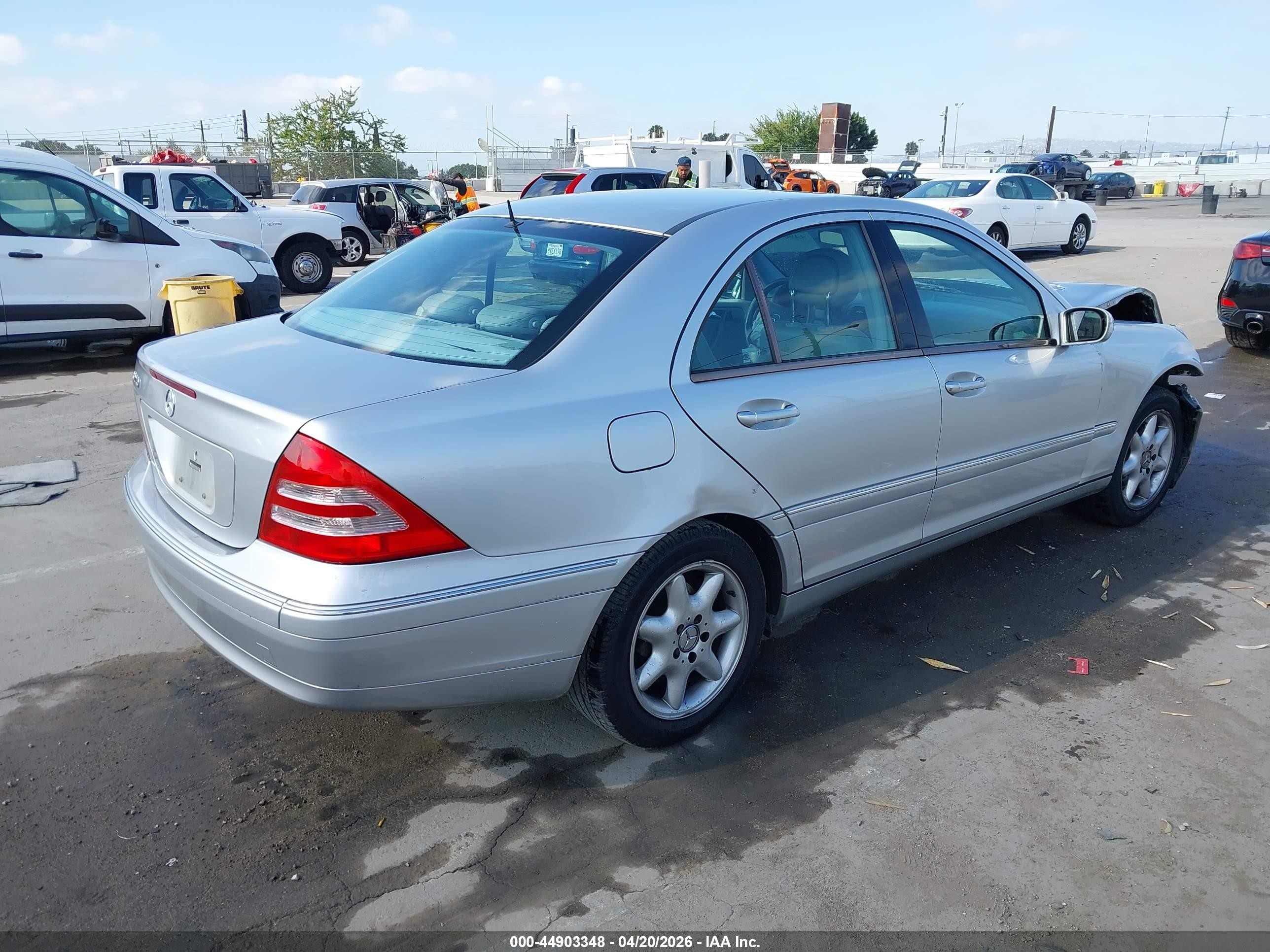 2003 Mercedes-benz C 240   Silver vin: WDBRF61J93F314827