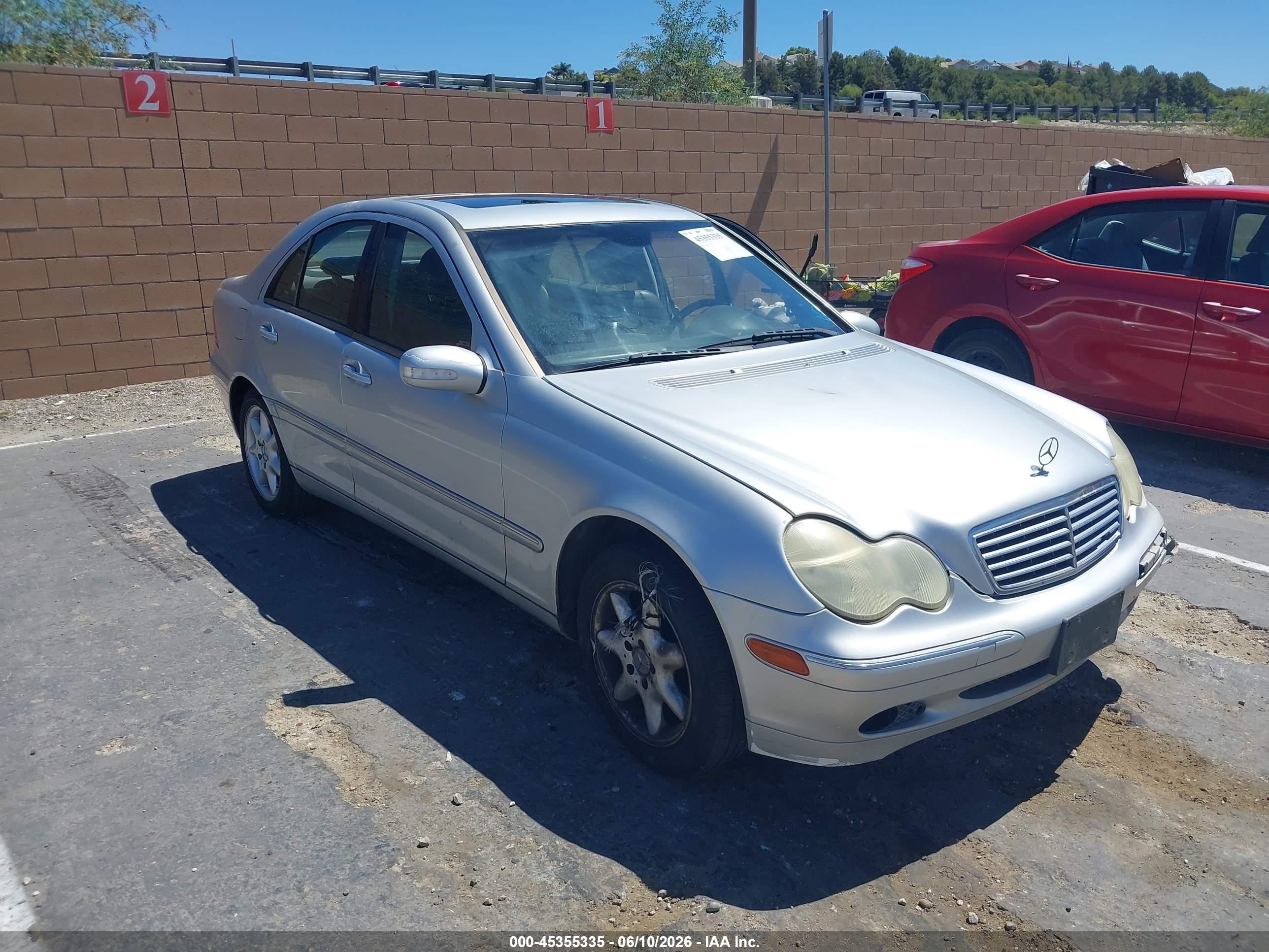 2004 Mercedes-benz C 240   Silver vin: WDBRF61J94F530341