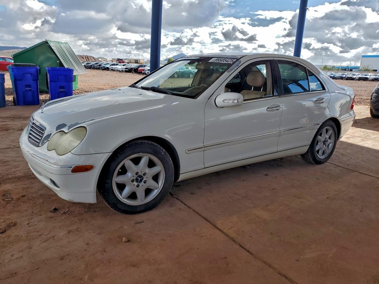 2004 Mercedes-benz C 240 White vin: WDBRF61JX4E015628