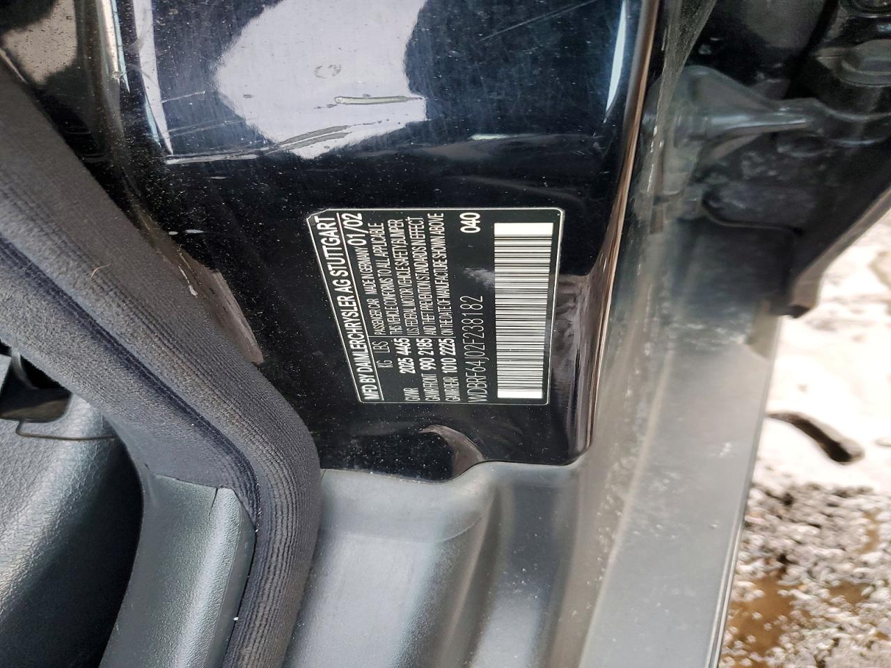 2002 Mercedes-benz C 320 Черный vin: WDBRF64J02F238182