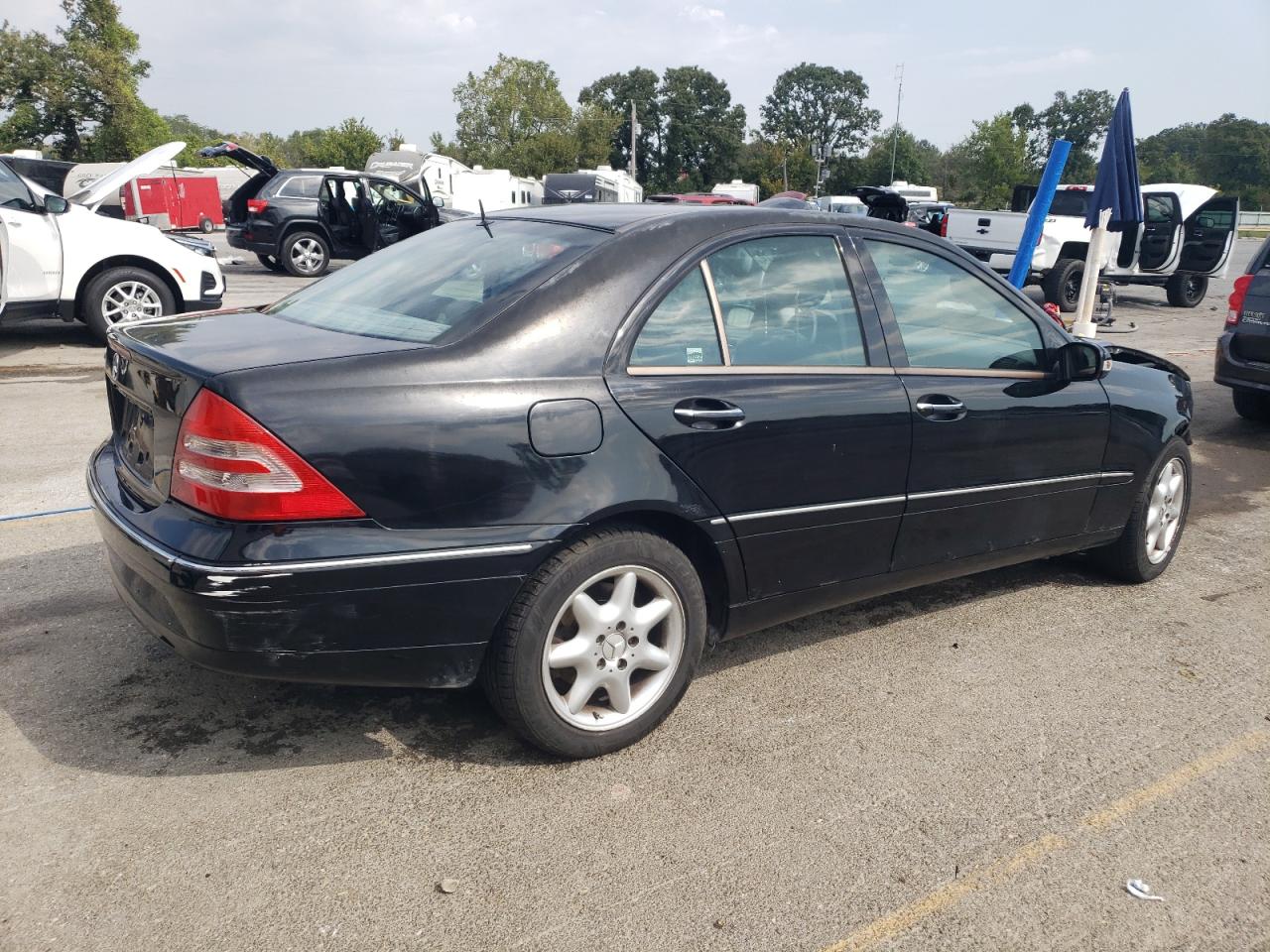 2002 Mercedes-benz C 320 Black vin: WDBRF64J02F263194