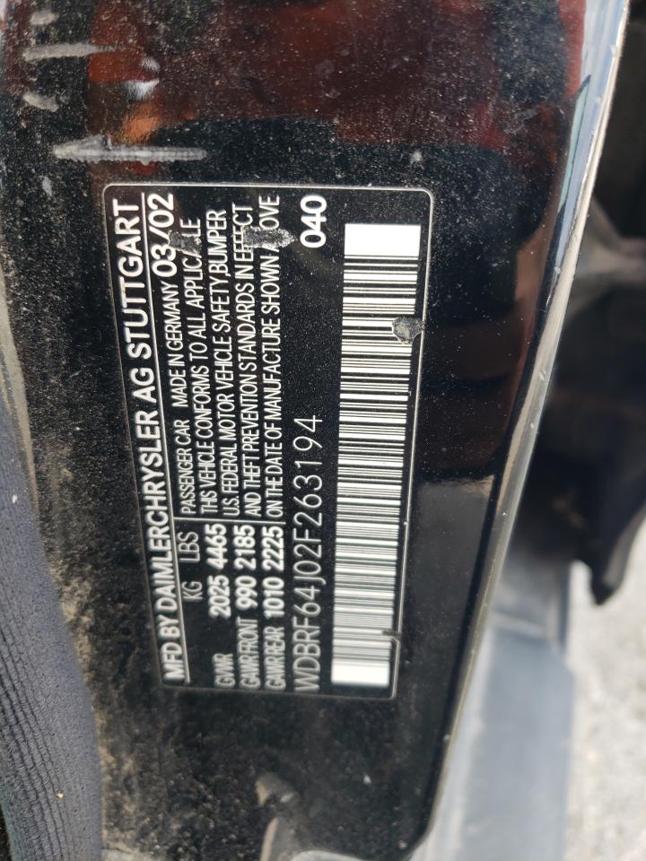 2002 Mercedes-benz C 320 Black vin: WDBRF64J02F263194