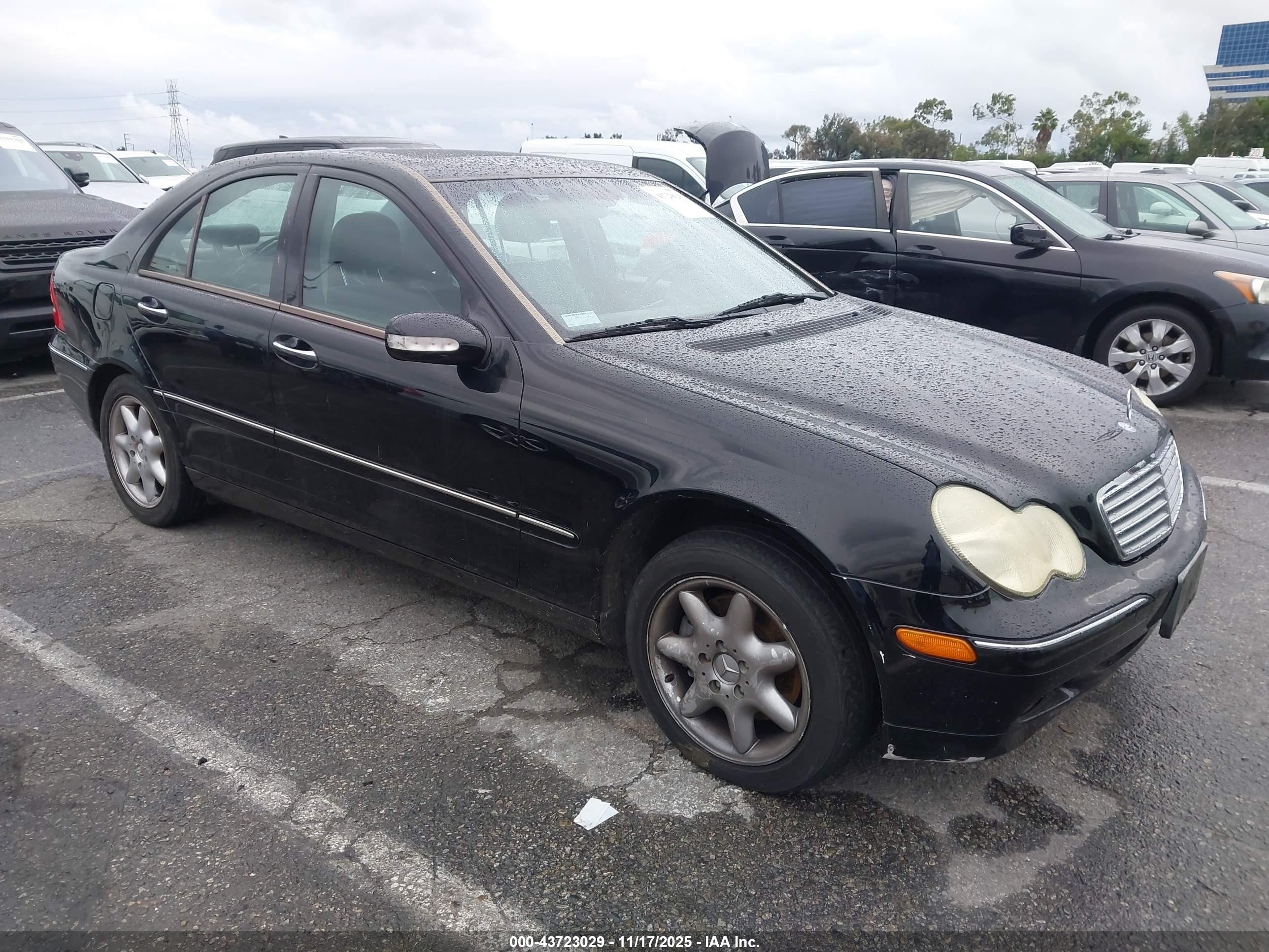 2001 Mercedes-benz C 320   Black vin: WDBRF64J11F072852