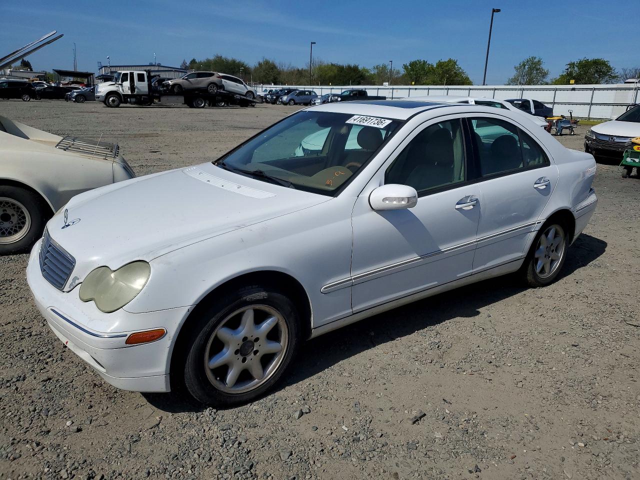 2001 Mercedes-benz C 320 White vin: WDBRF64J21E000791