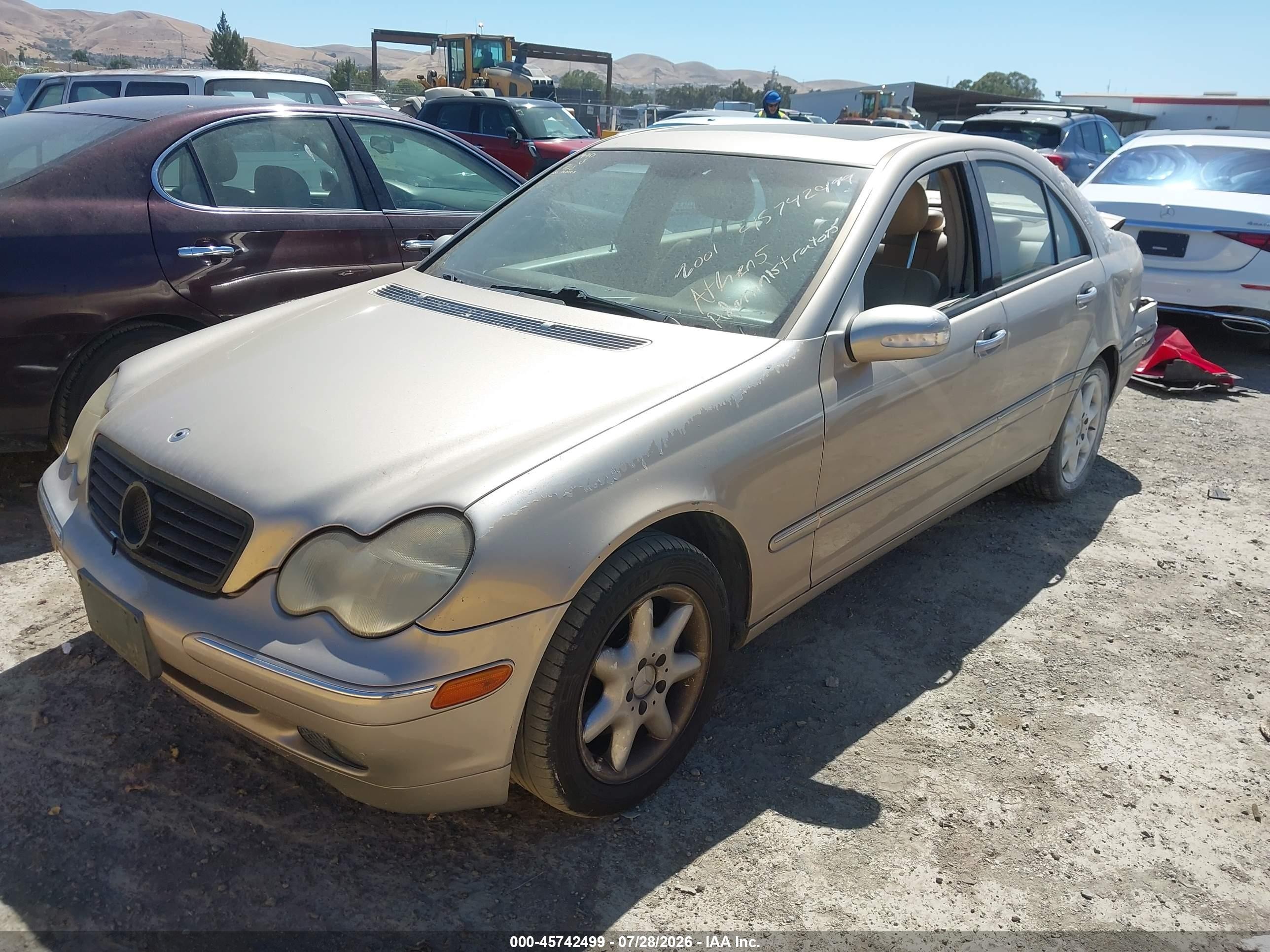 2001 Mercedes-benz C 320 Gold vin: WDBRF64J21F072990