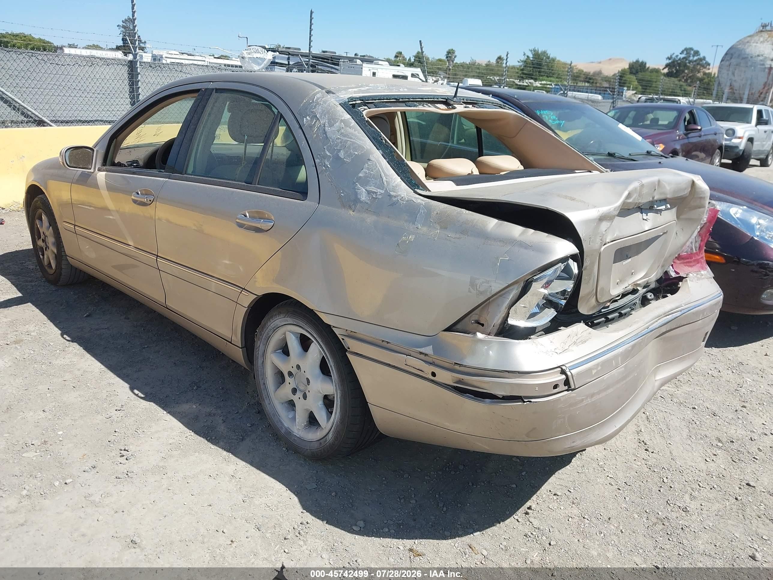 2001 Mercedes-benz C 320 Gold vin: WDBRF64J21F072990