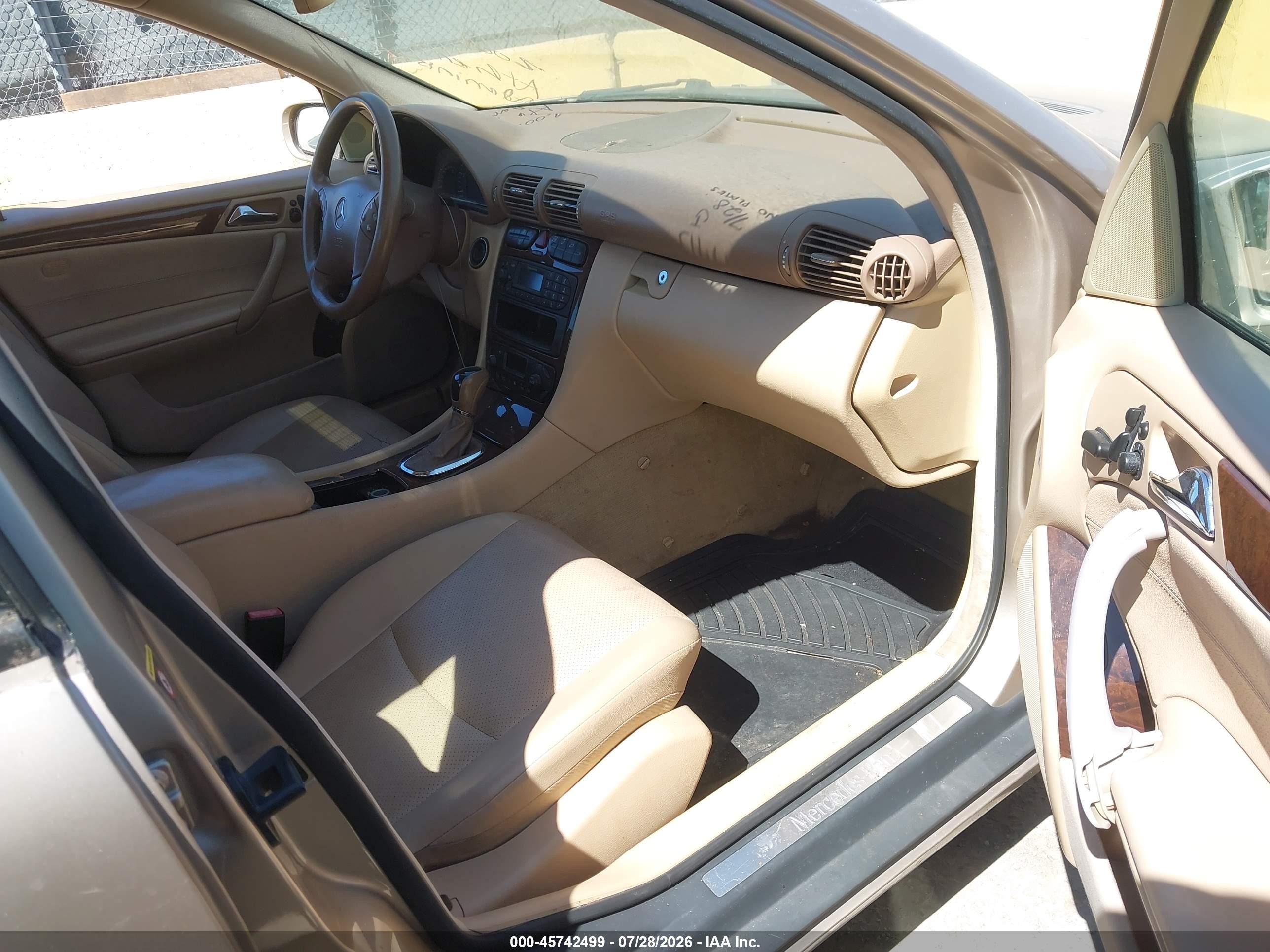 2001 Mercedes-benz C 320 Gold vin: WDBRF64J21F072990
