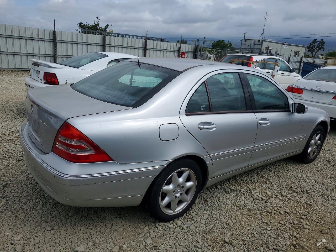 2001 Mercedes-benz C 320 Silver vin: WDBRF64J21F110072