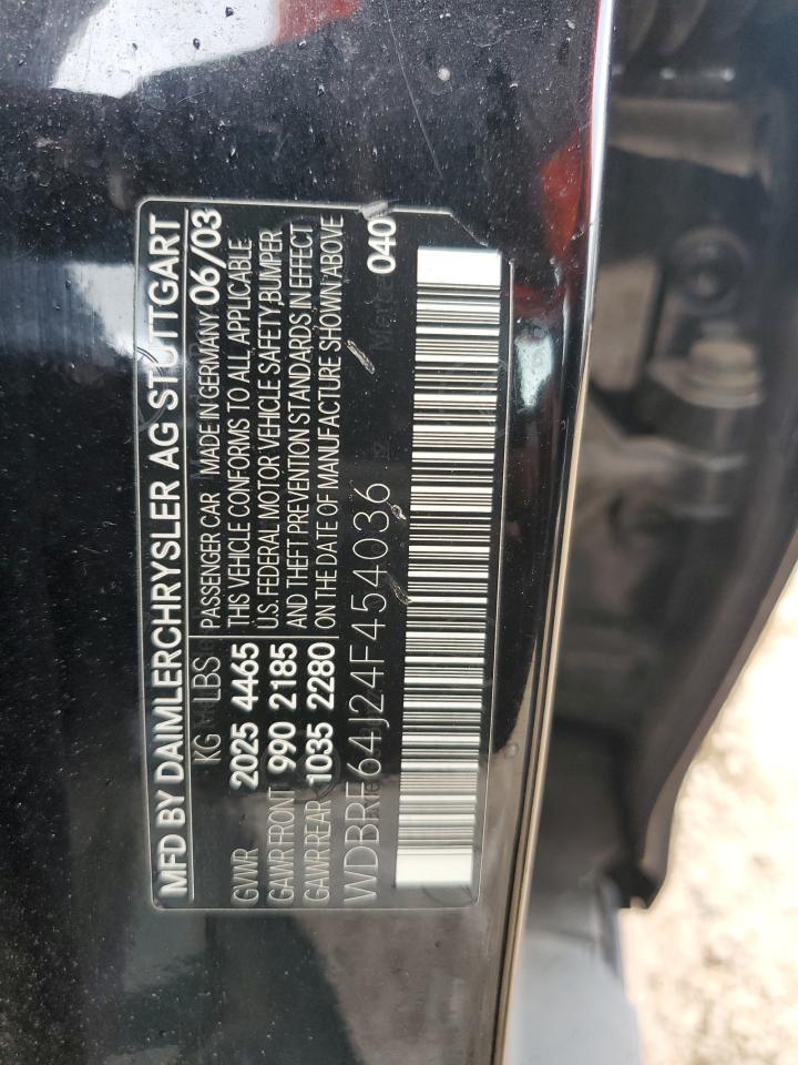 2004 Mercedes-benz C 320 Черный vin: WDBRF64J24F454036