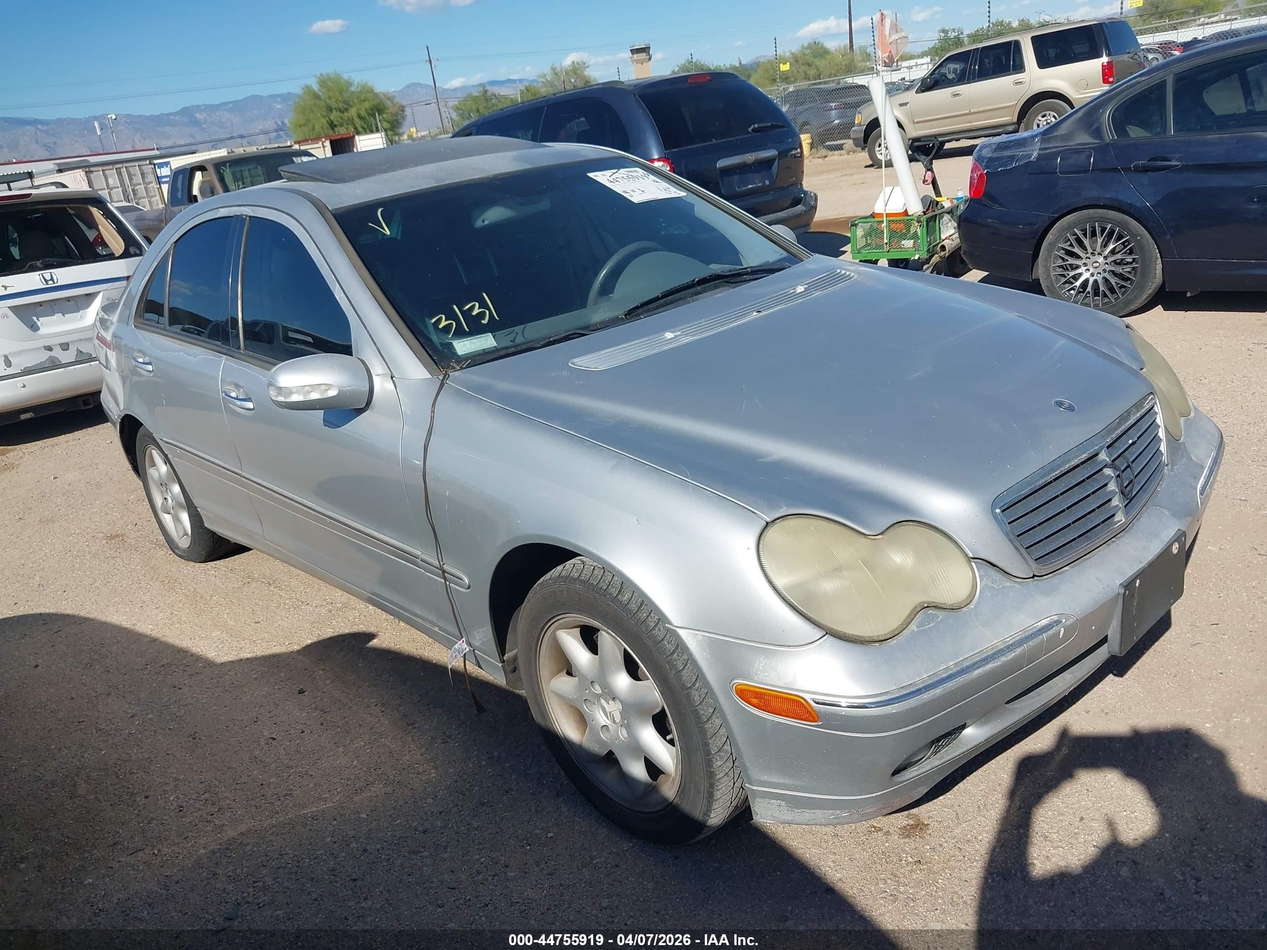 2001 Mercedes-benz C 320   Silver vin: WDBRF64J31F076532