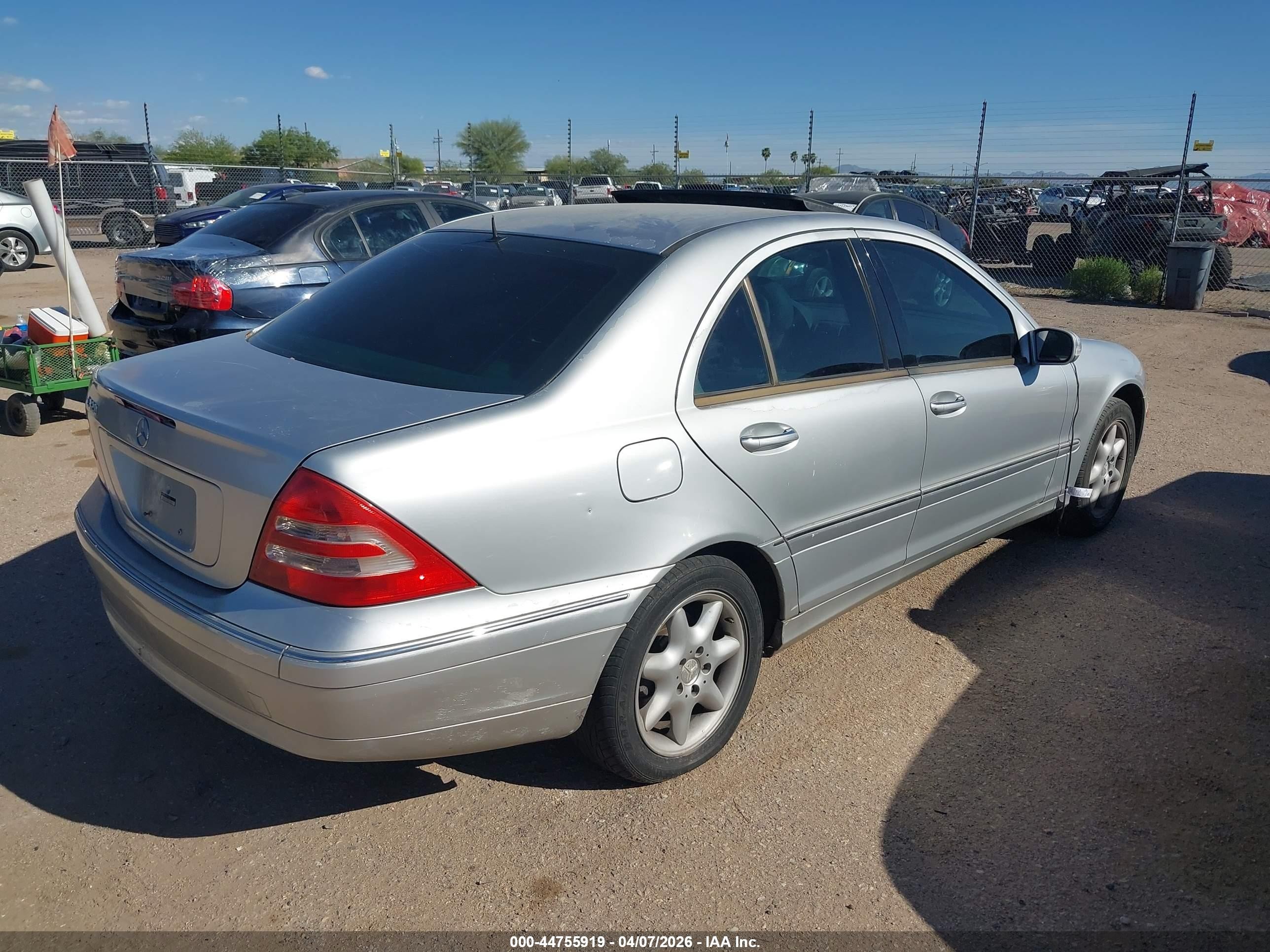 2001 Mercedes-benz C 320   Silver vin: WDBRF64J31F076532