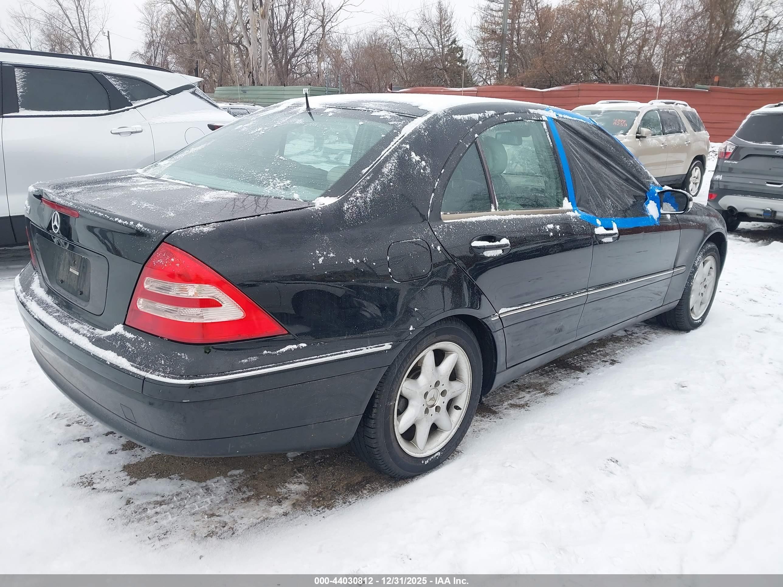 2001 Mercedes-benz C 320   Black vin: WDBRF64J31F127320