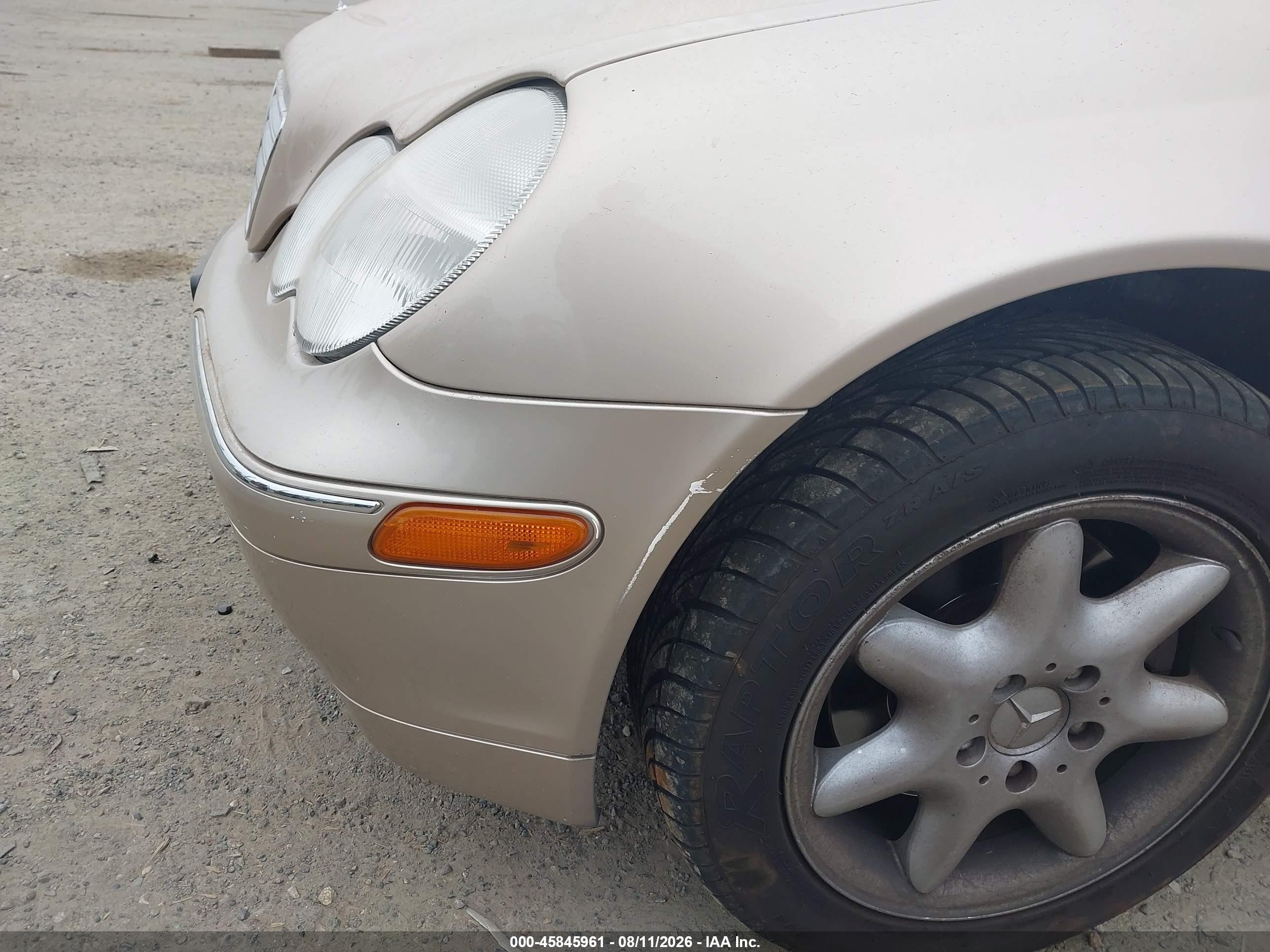 2001 Mercedes-benz C 320   Gold vin: WDBRF64J41F019689