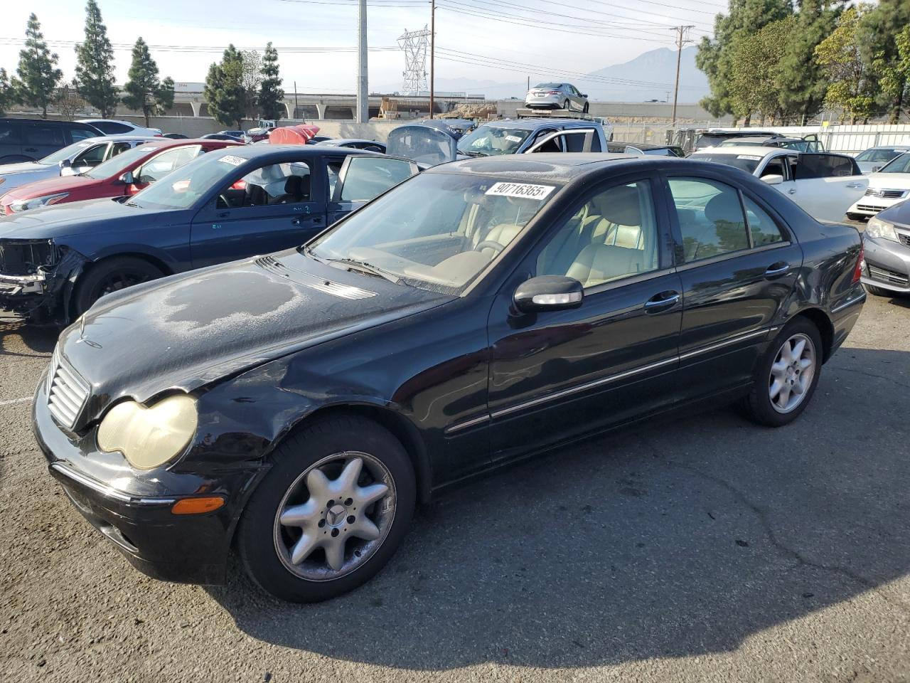 2001 Mercedes-benz C 320 Black vin: WDBRF64J61F036199