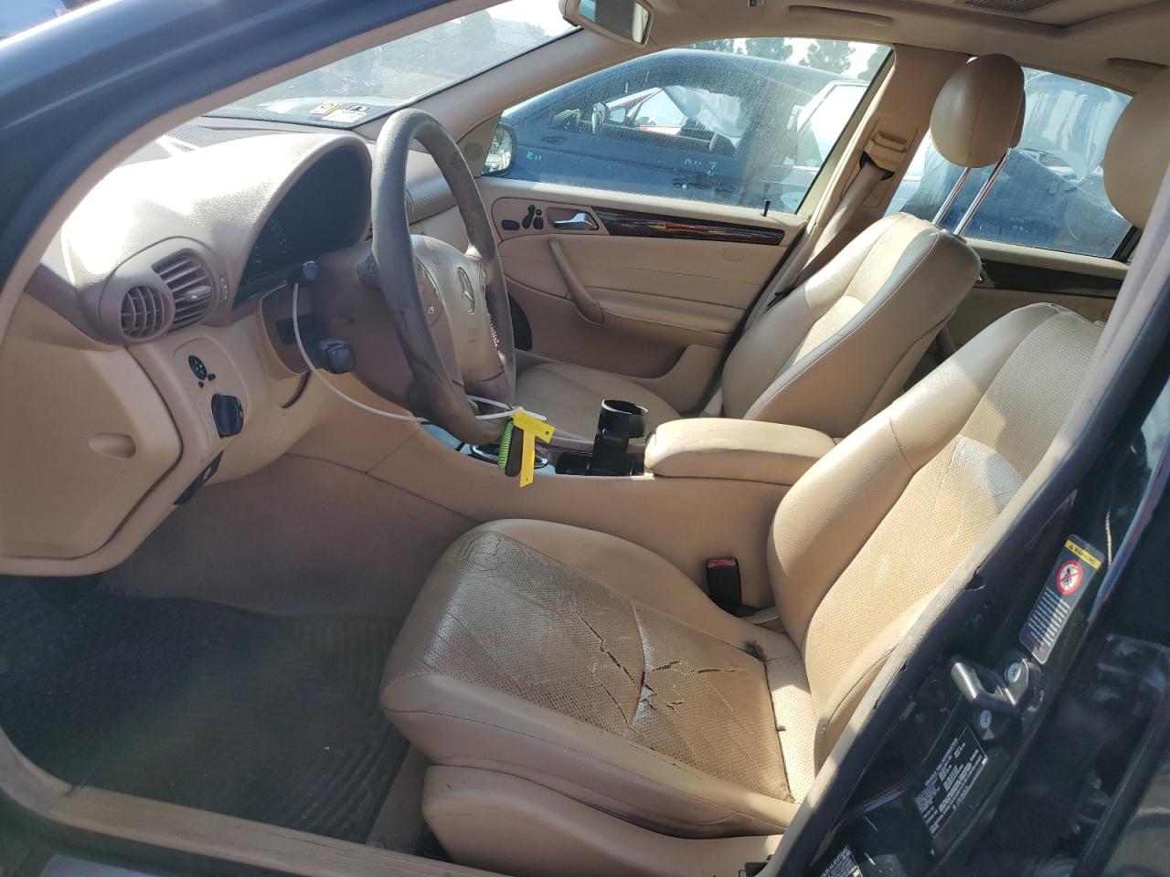 2001 Mercedes-benz C 320 Black vin: WDBRF64J61F036199
