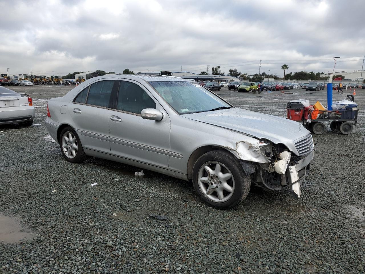 2002 Mercedes-benz C 320 Silver vin: WDBRF64J62F216641