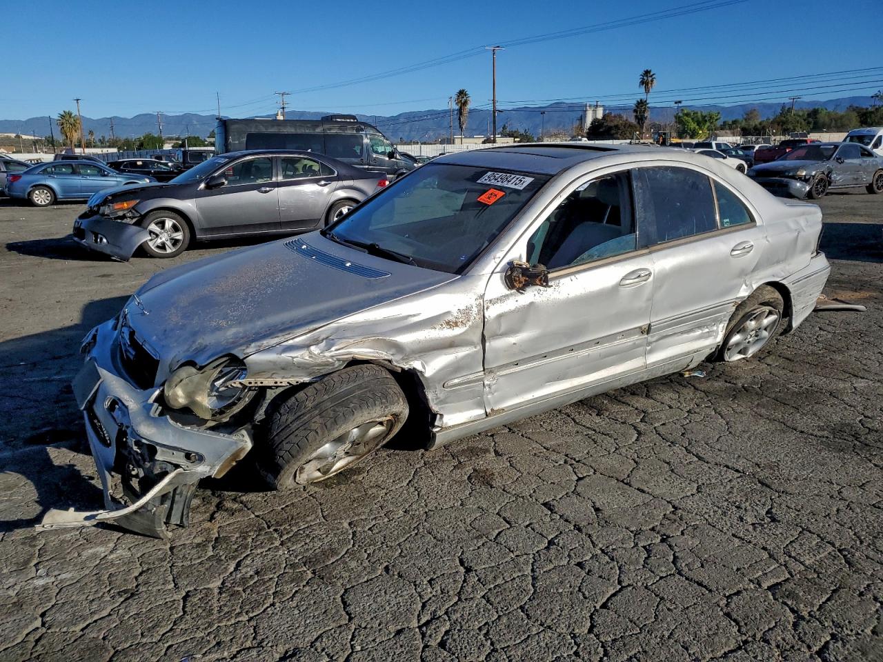 2002 Mercedes-benz C 320 Silver vin: WDBRF64J72F278503