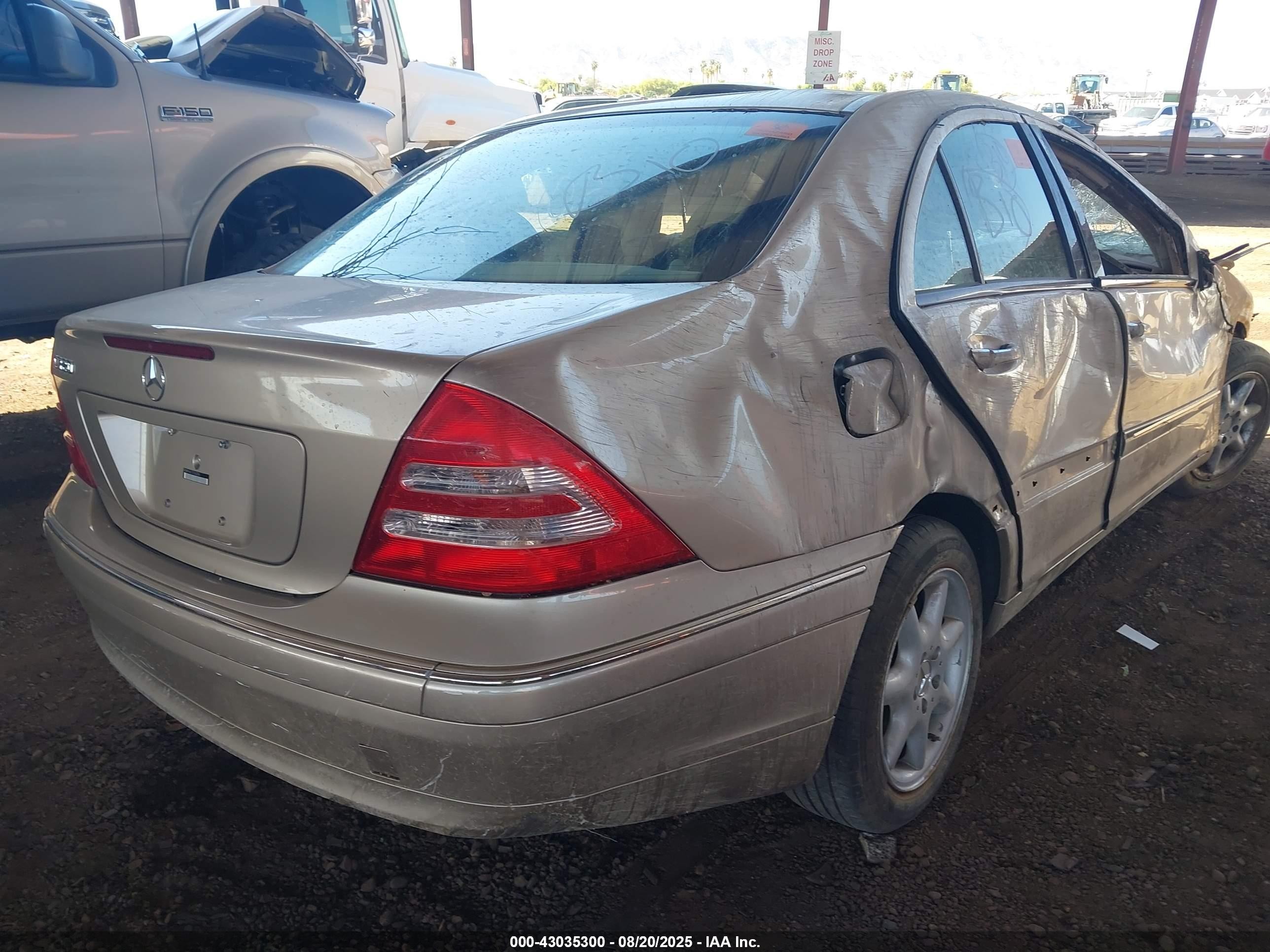 2003 Mercedes-benz C 320 Sport Beige vin: WDBRF64J73F362306