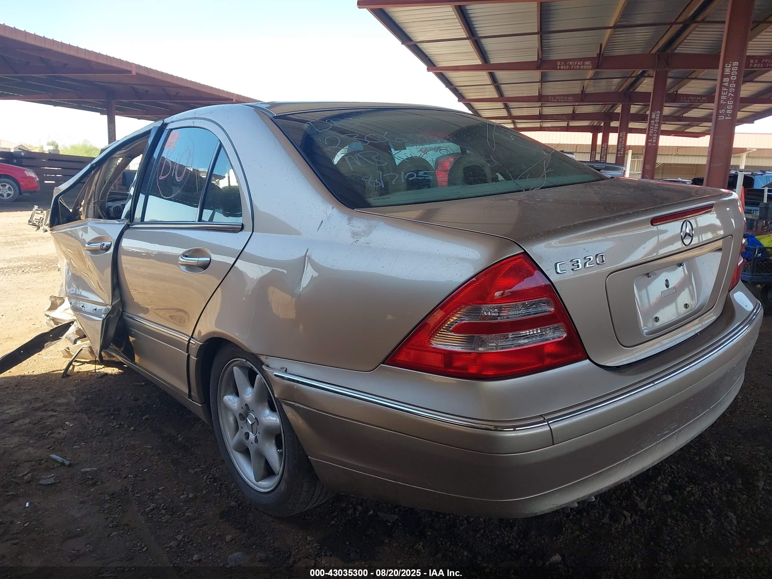 2003 Mercedes-benz C 320 Sport Beige vin: WDBRF64J73F362306