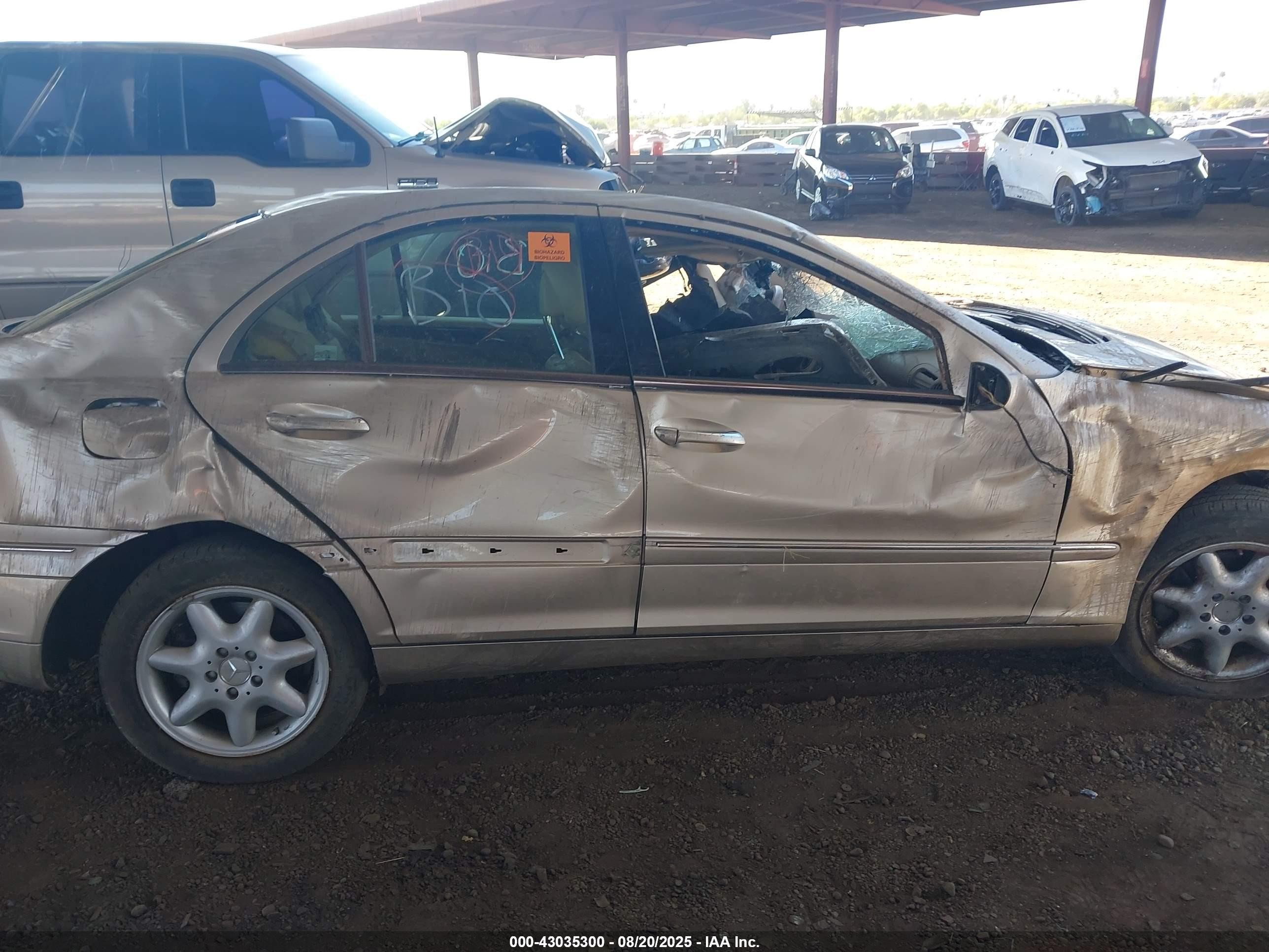 2003 Mercedes-benz C 320 Sport Beige vin: WDBRF64J73F362306
