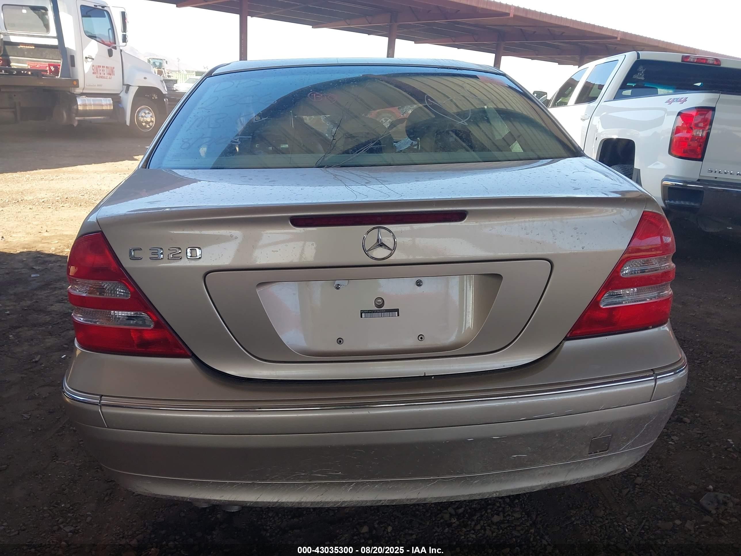2003 Mercedes-benz C 320 Sport Beige vin: WDBRF64J73F362306