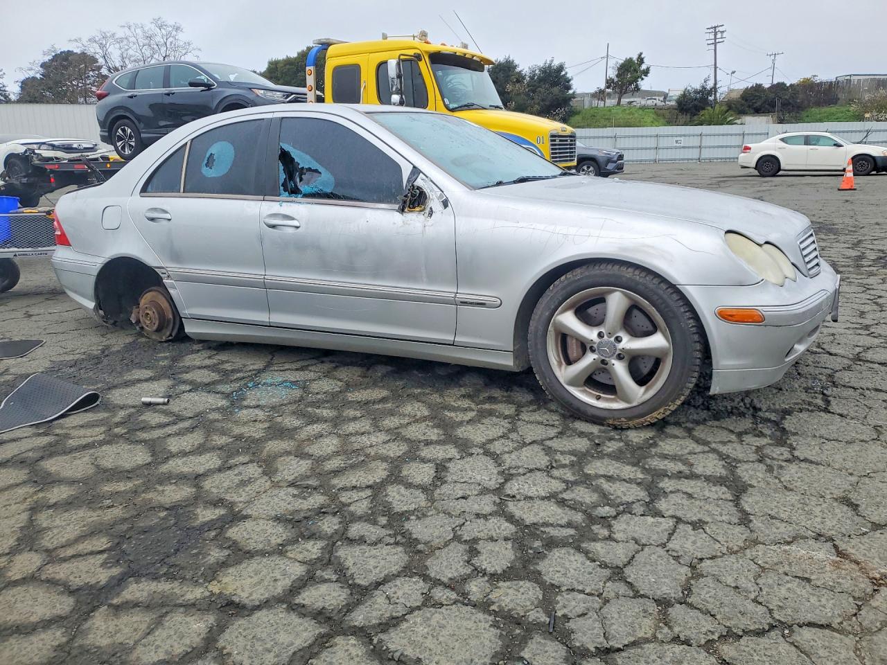 2004 Mercedes-benz C 320 Silver vin: WDBRF64J74F482169