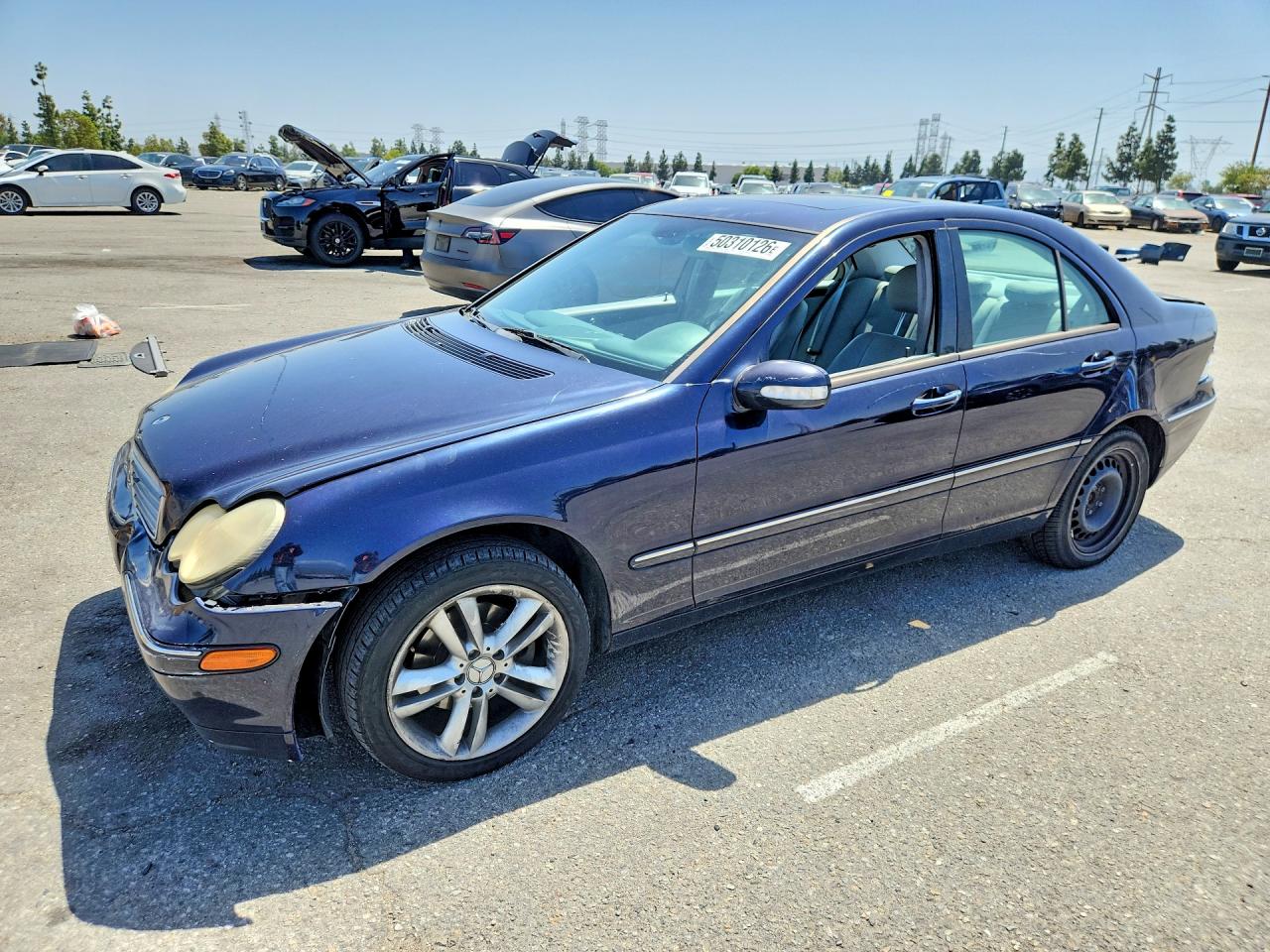 2001 Mercedes-benz C 320 Blue vin: WDBRF64J81F049827