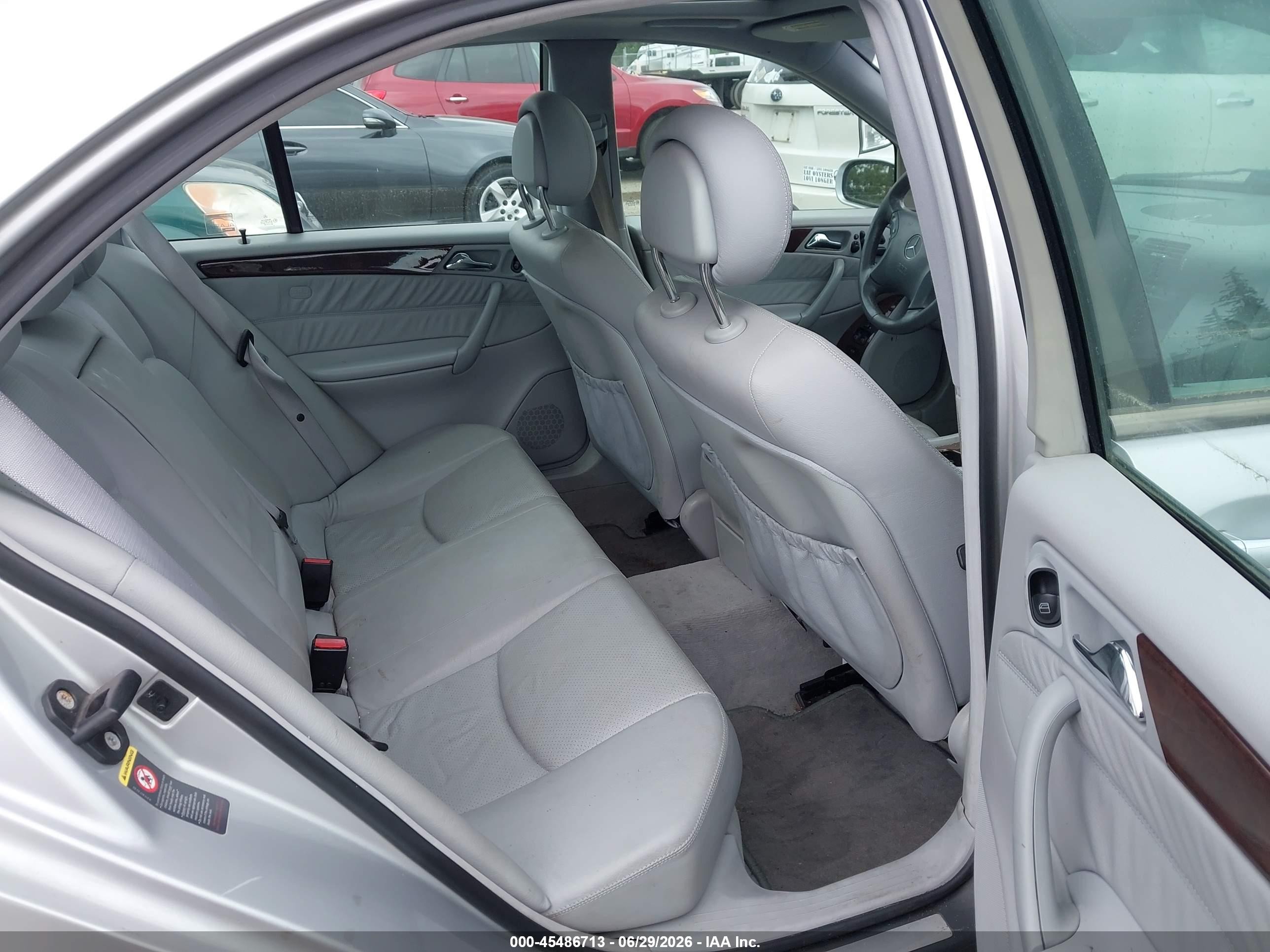 2001 Mercedes-benz C 320   Silver vin: WDBRF64J81F057118