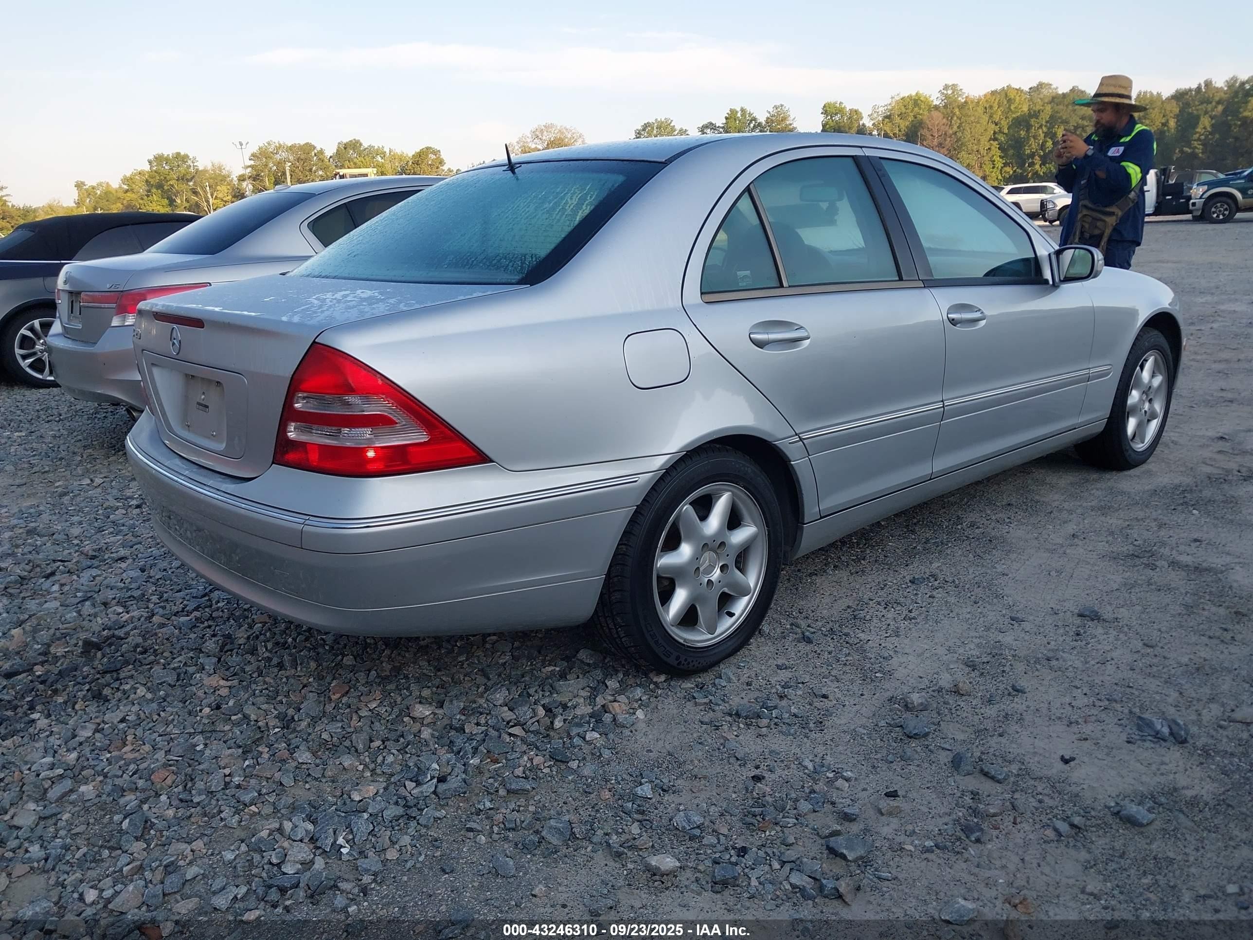 2001 Mercedes-benz C 320 Silver vin: WDBRF64J81F082858
