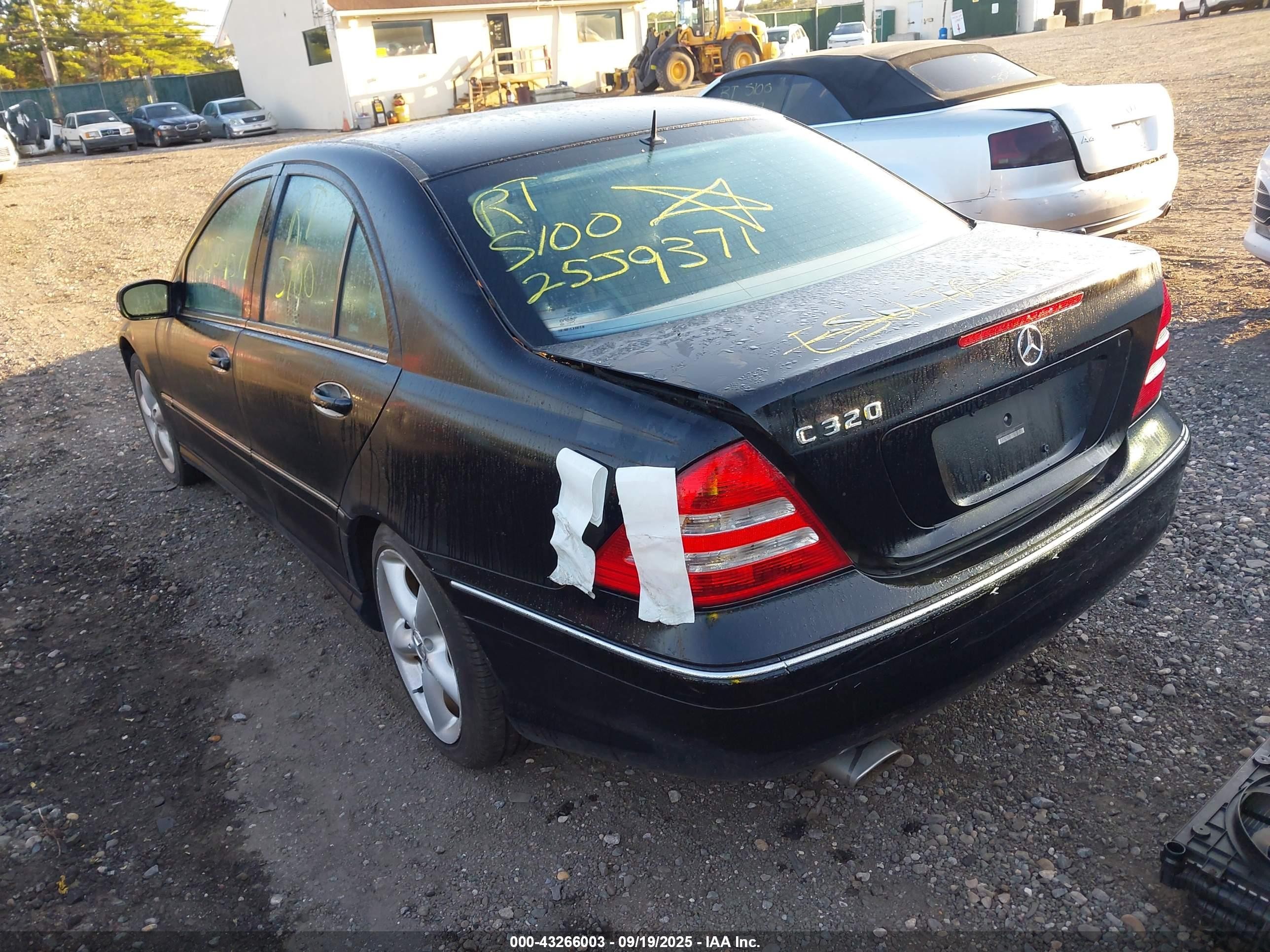 2005 Mercedes-benz C 320 Luxury/sport Black vin: WDBRF64J85F678090