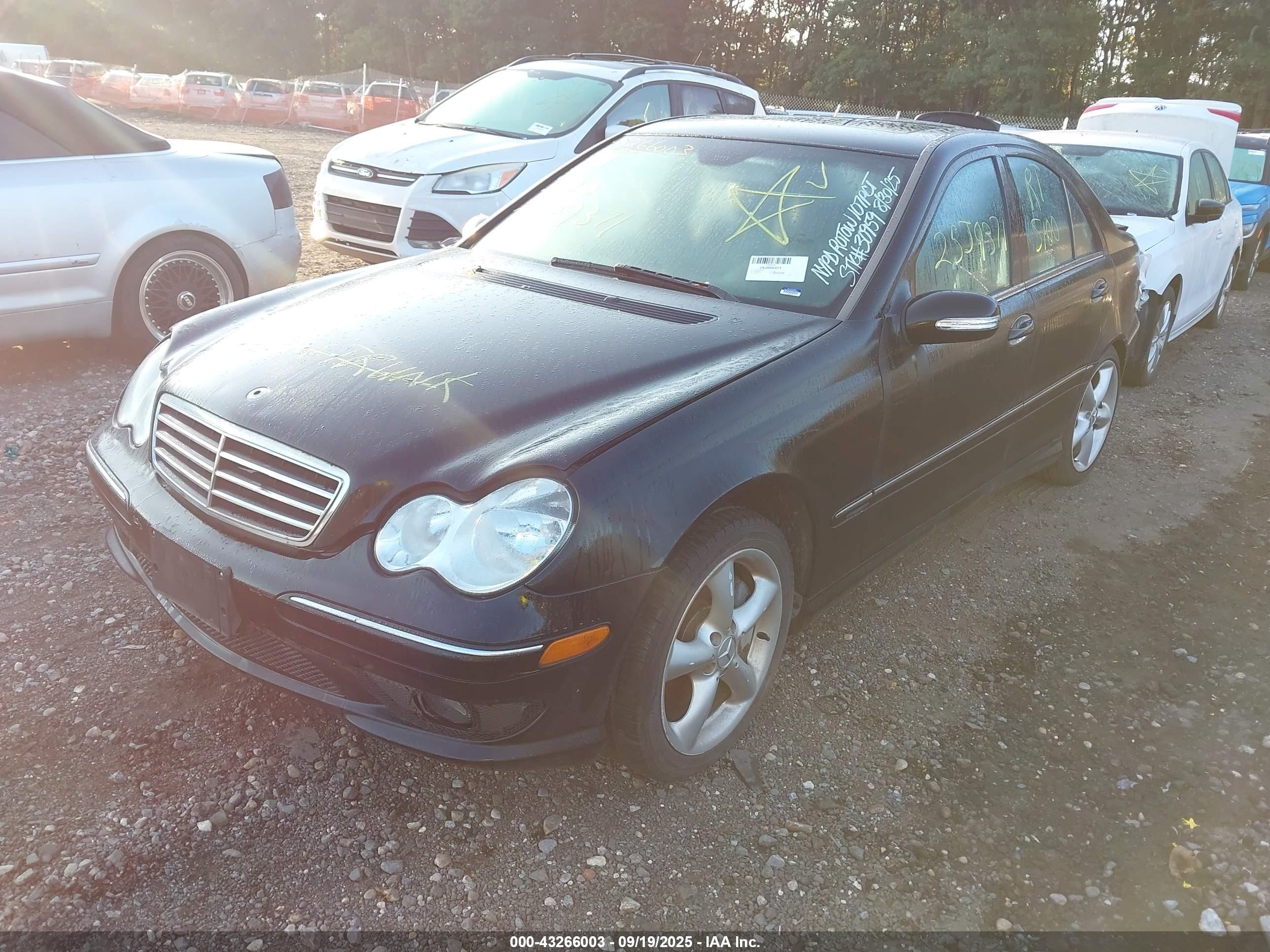 2005 Mercedes-benz C 320 Luxury/sport Black vin: WDBRF64J85F678090