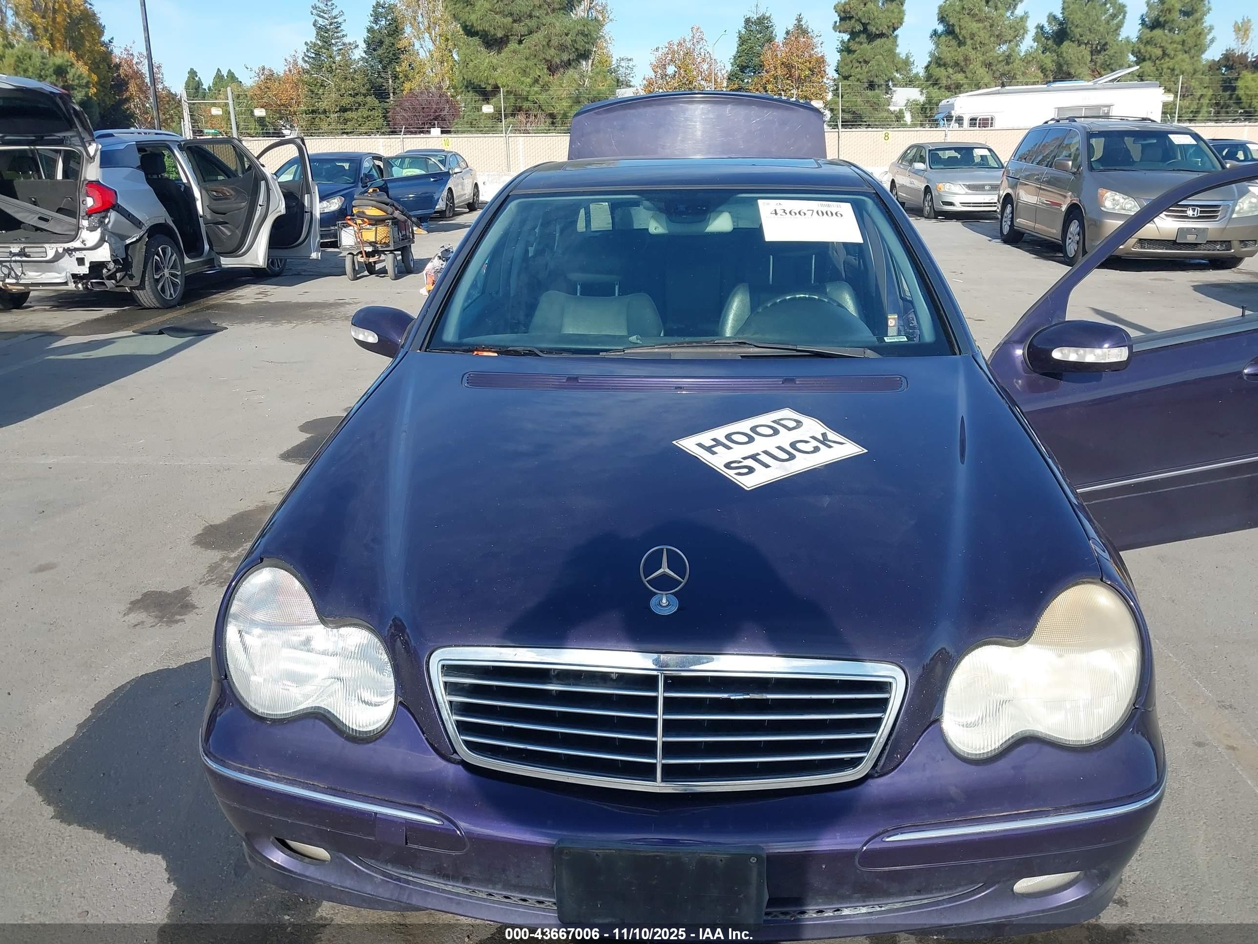 2001 Mercedes-benz C 320   Purple vin: WDBRF64J91F015055