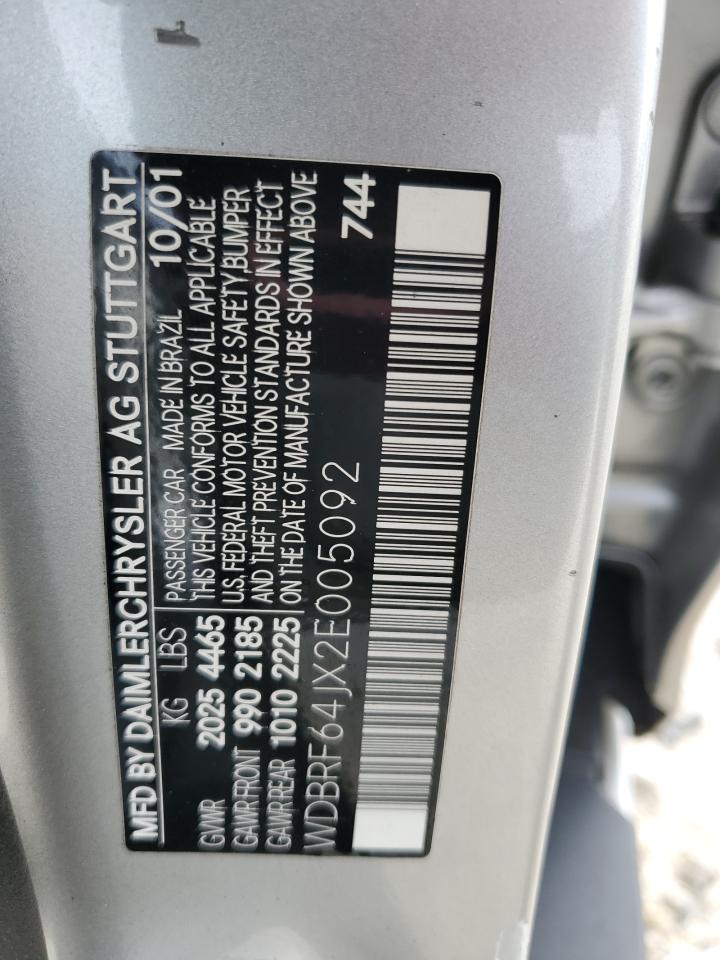 2002 Mercedes-benz C 320 Silver vin: WDBRF64JX2E005092