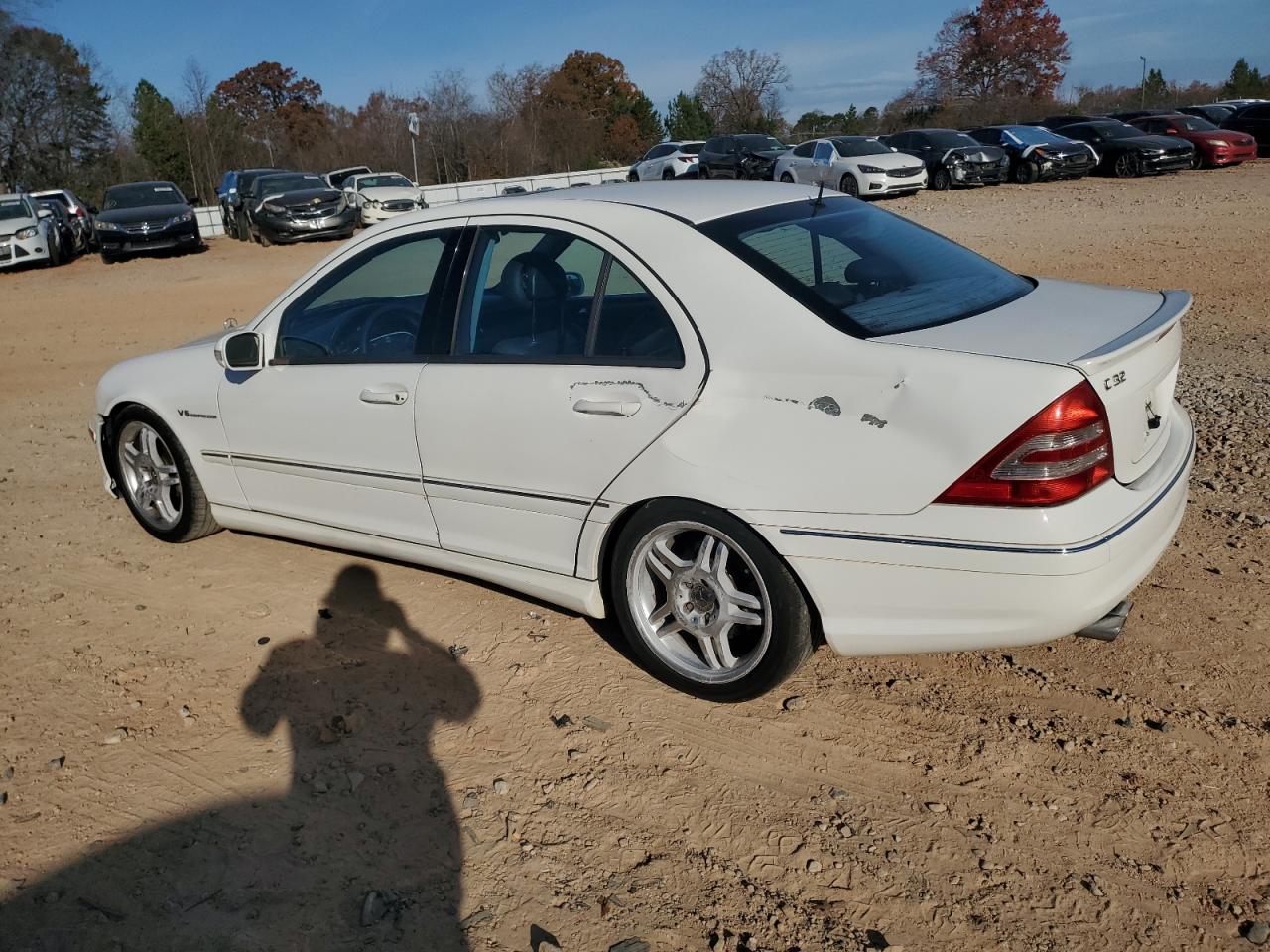 2002 Mercedes-benz C 32 Amg Kompressor White vin: WDBRF65J12F198726