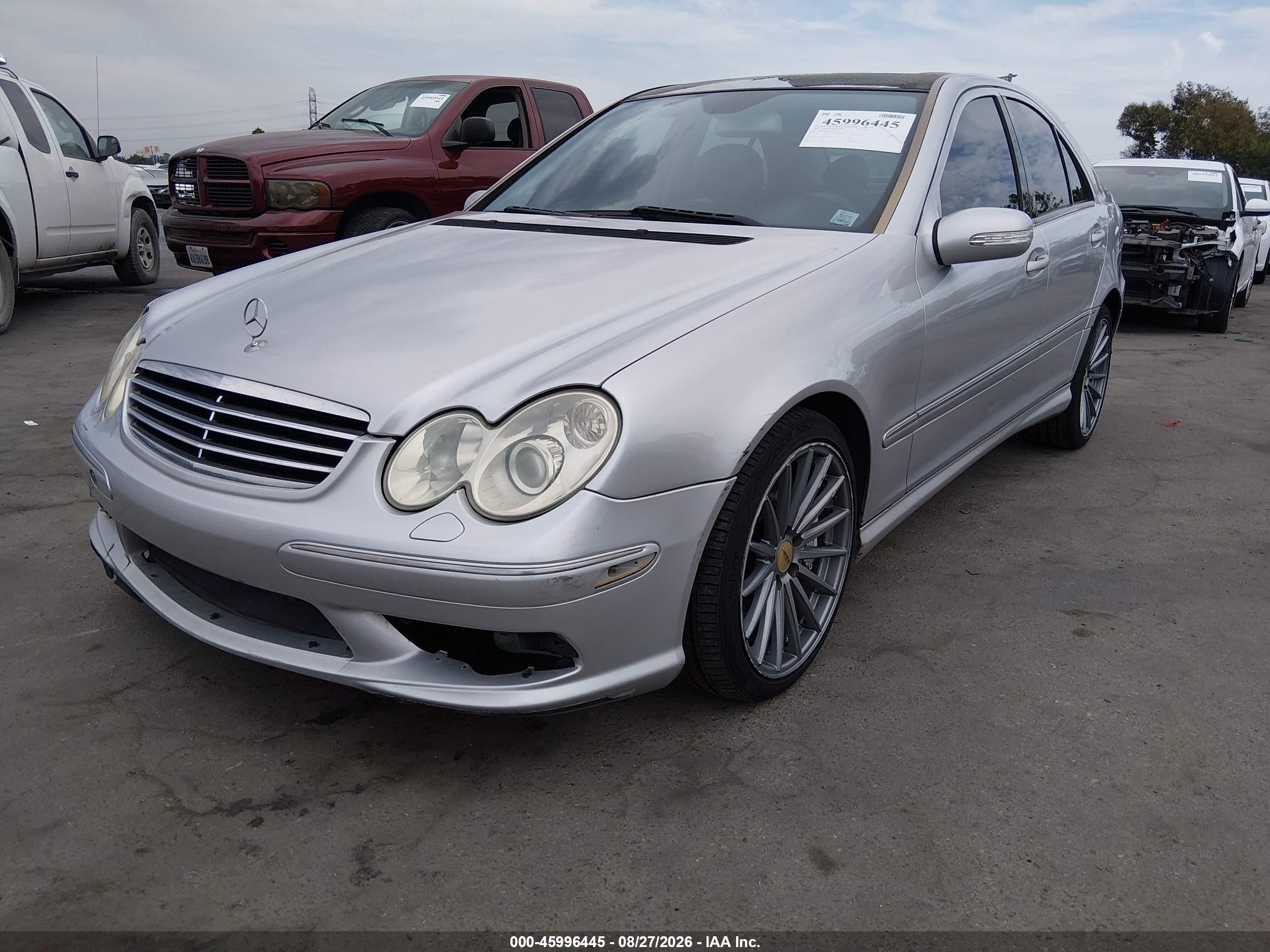 2005 Mercedes-benz C-class 5.5l Amg Silver vin: WDBRF76J45F580242