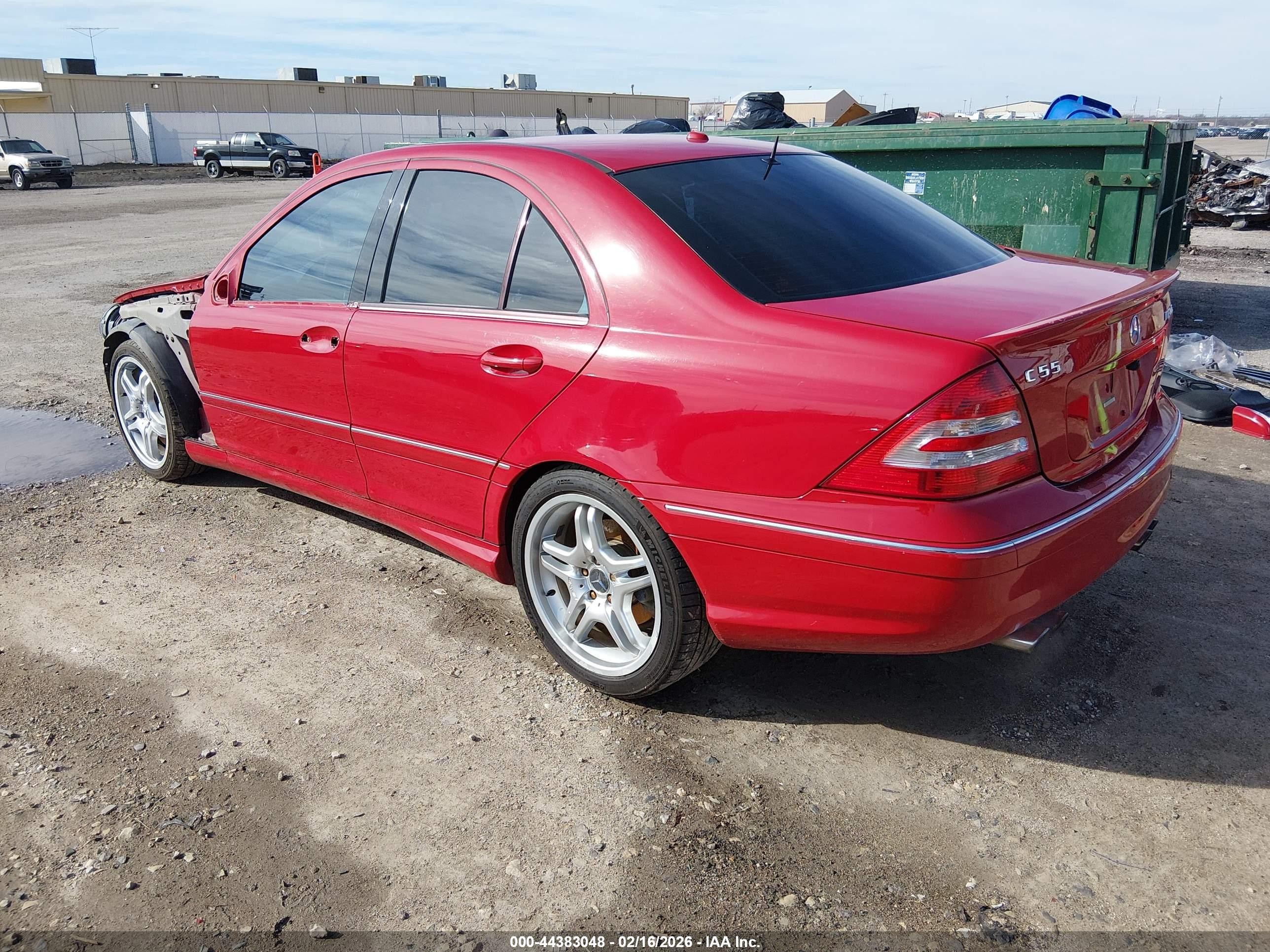 2006 Mercedes-benz C 55 Amg   Красный vin: WDBRF76J46F821086