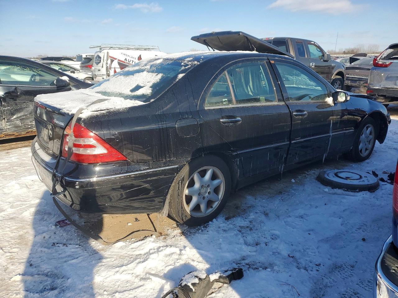 2004 Mercedes-benz C 240 4matic Black vin: WDBRF81J04F511463